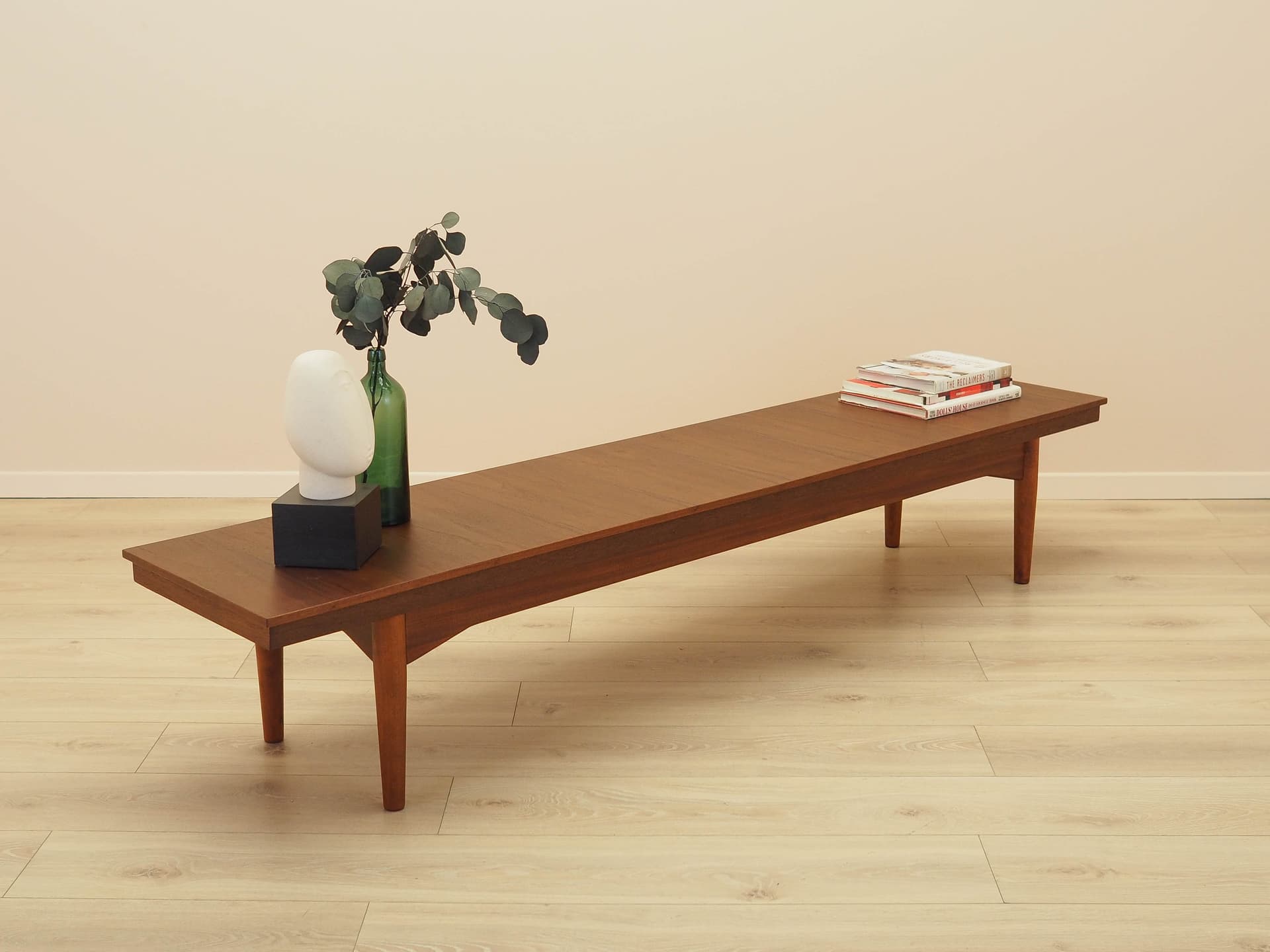 Lowboard, brown teak, beech, Denmark, 1970s. - 307799