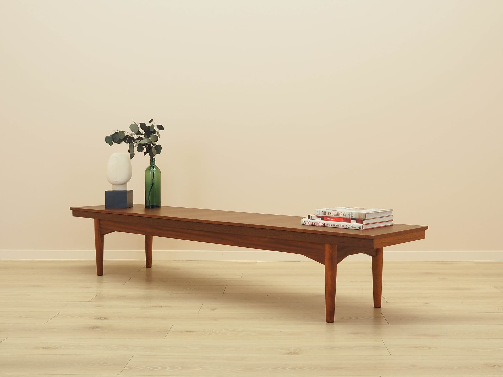 Lowboard, brown teak, beech, Denmark, 1970s. - 307798