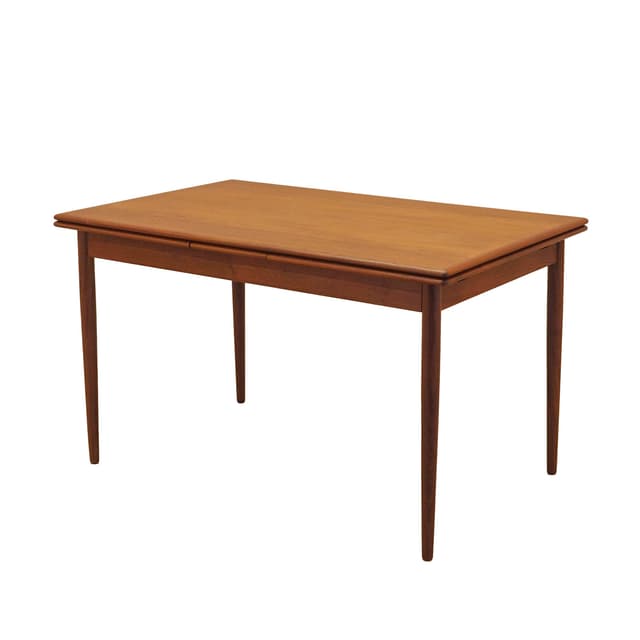 Dining Table, brown teak, Denmark, 1970s - DIMENSION