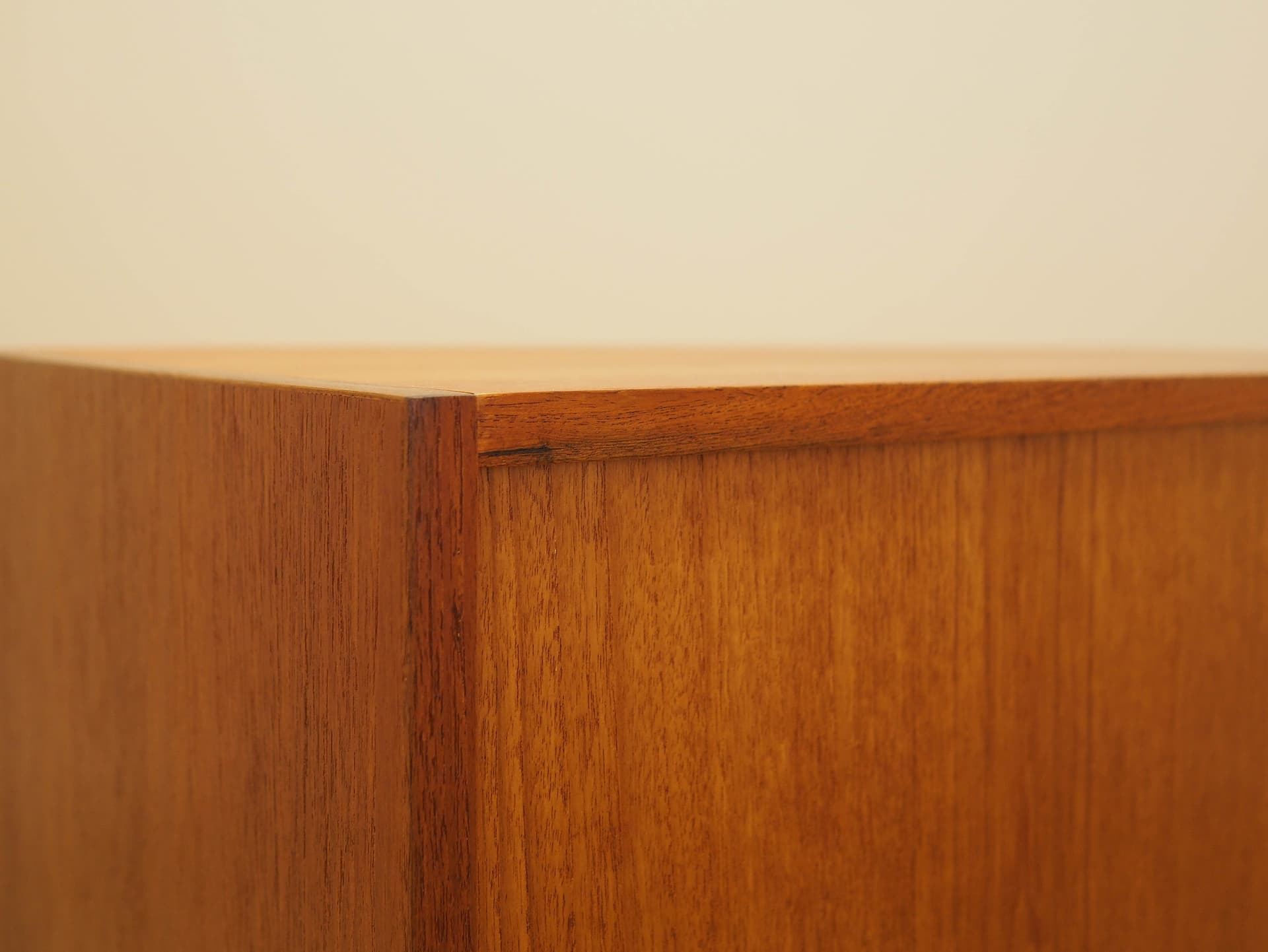 Cabinet, brown teak, black wood, Denmark, 1970s. - 307825