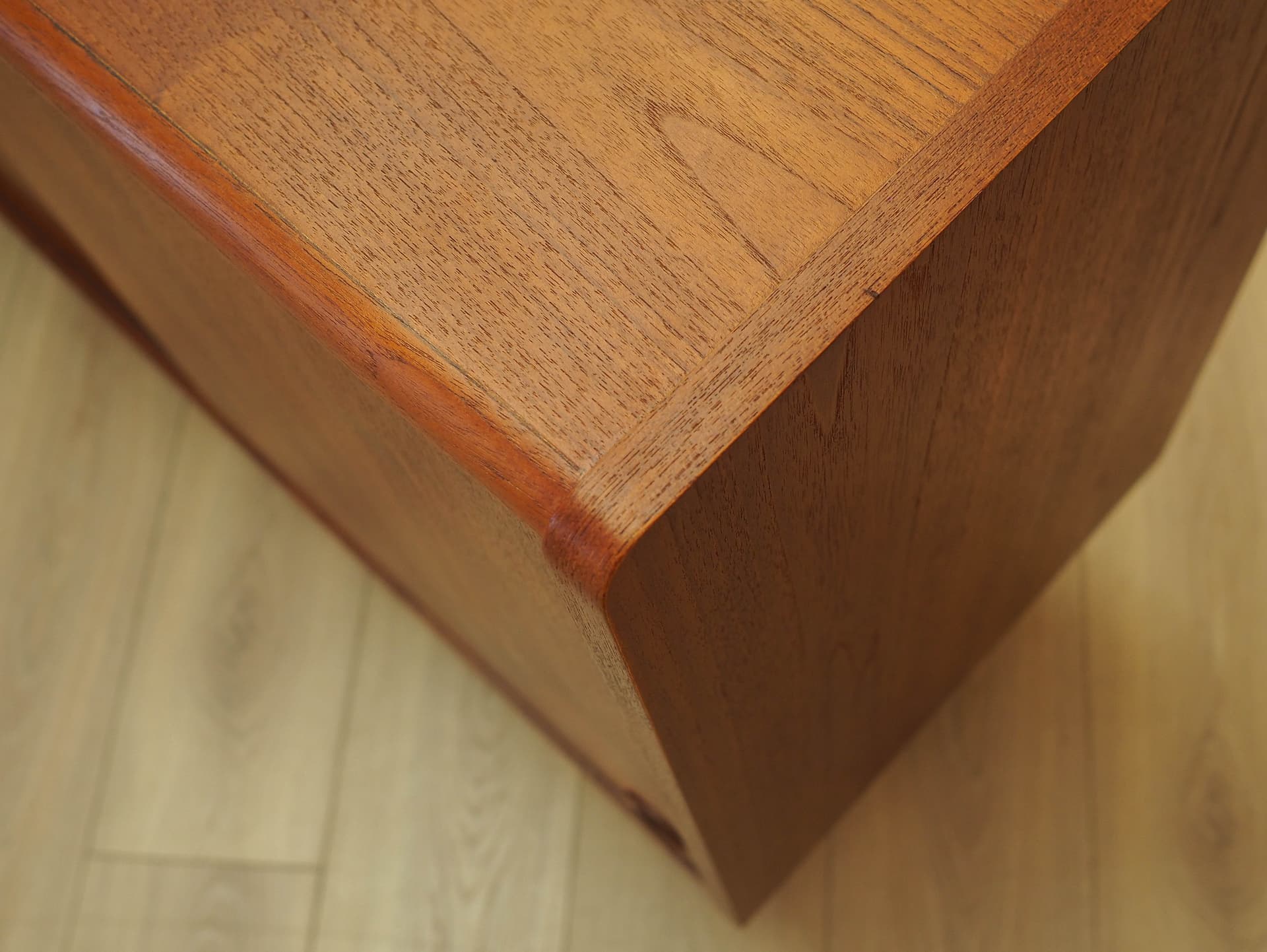 Sideboard, brown teak, black wood, Denmark, 1970s. - 307837