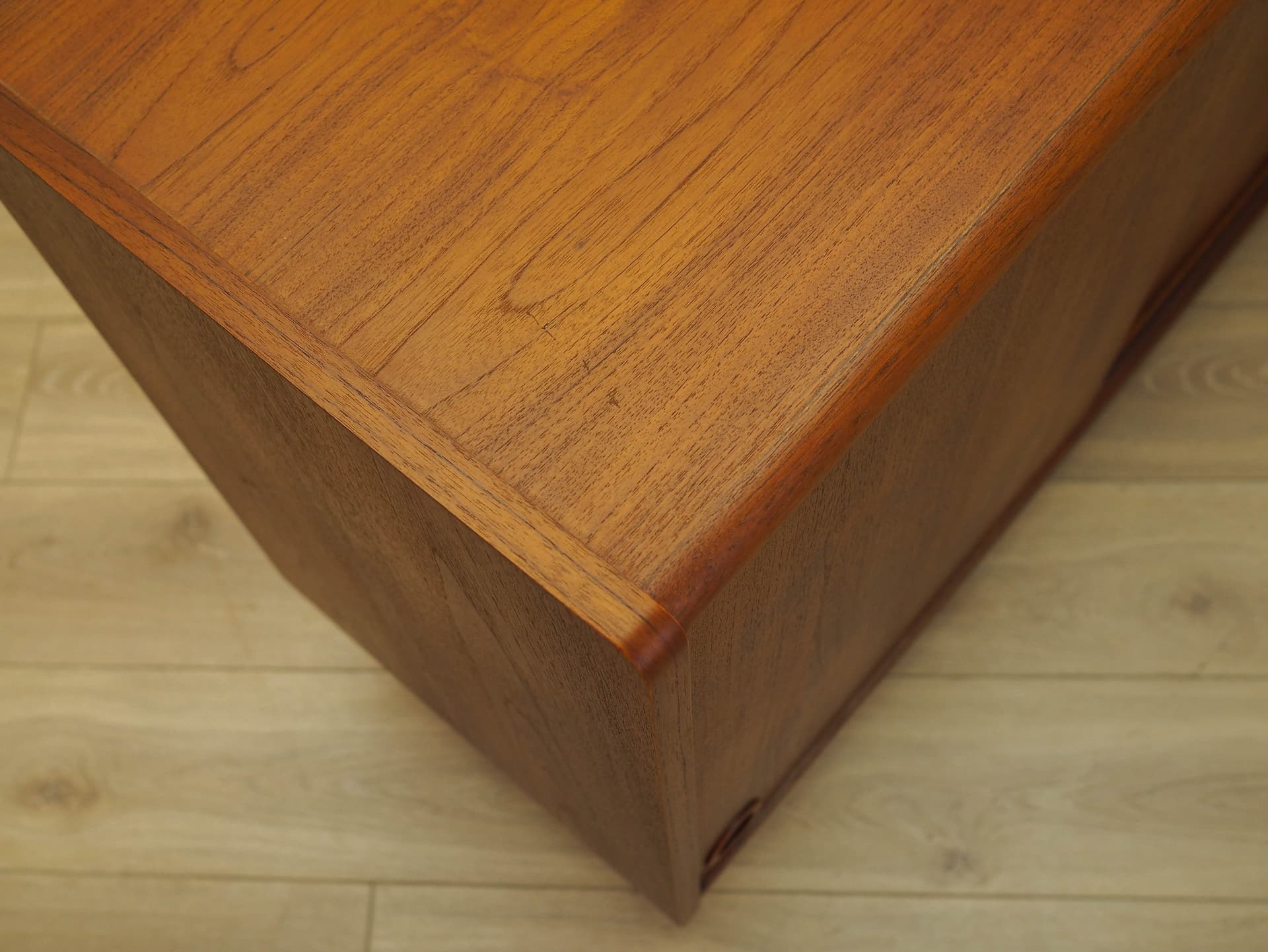 Sideboard, brown teak, black wood, Denmark, 1970s. - 307835