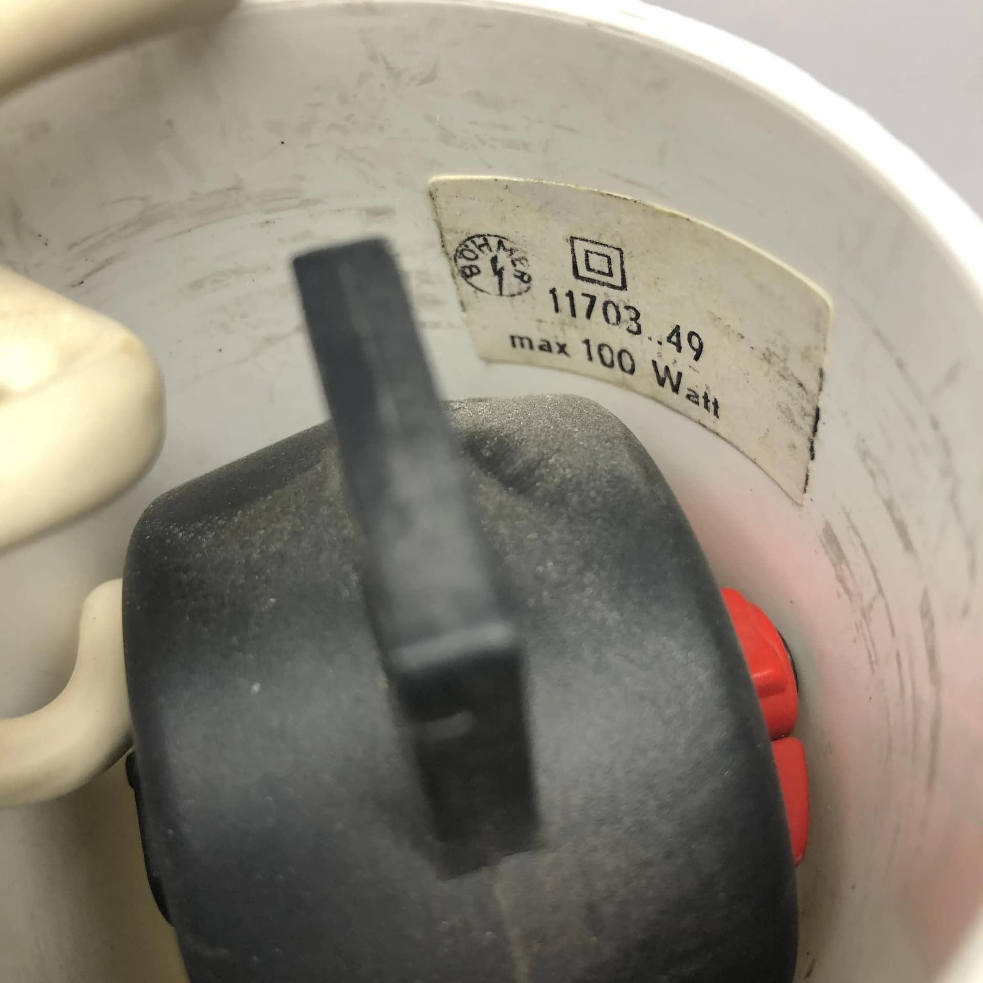 Pair of pendant lamps, white acrylic, Böhmer, Germany, 1970s. - 22823