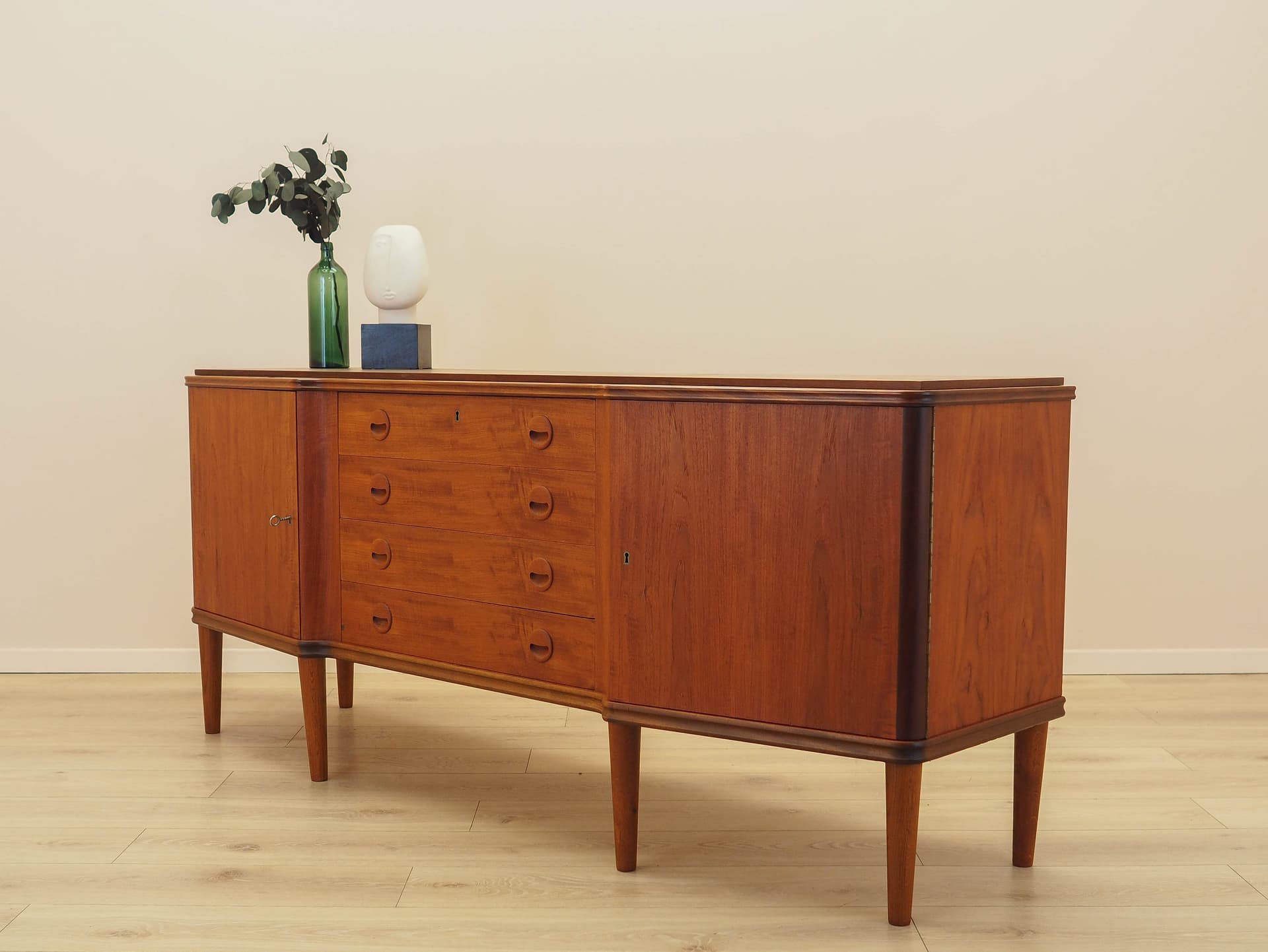 Sideboard, teak brown, Denmark, 1960s. - 307862