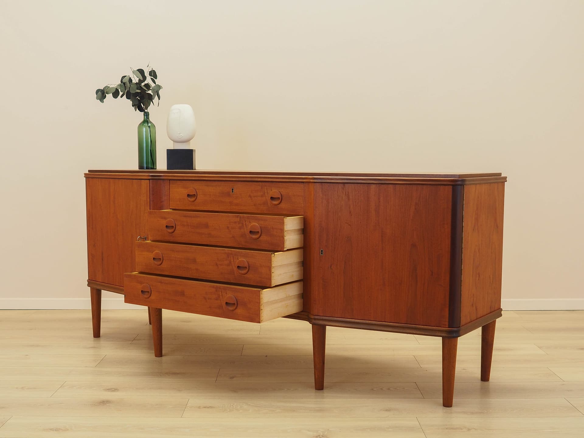 Sideboard, teak brown, Denmark, 1960s. - 307863