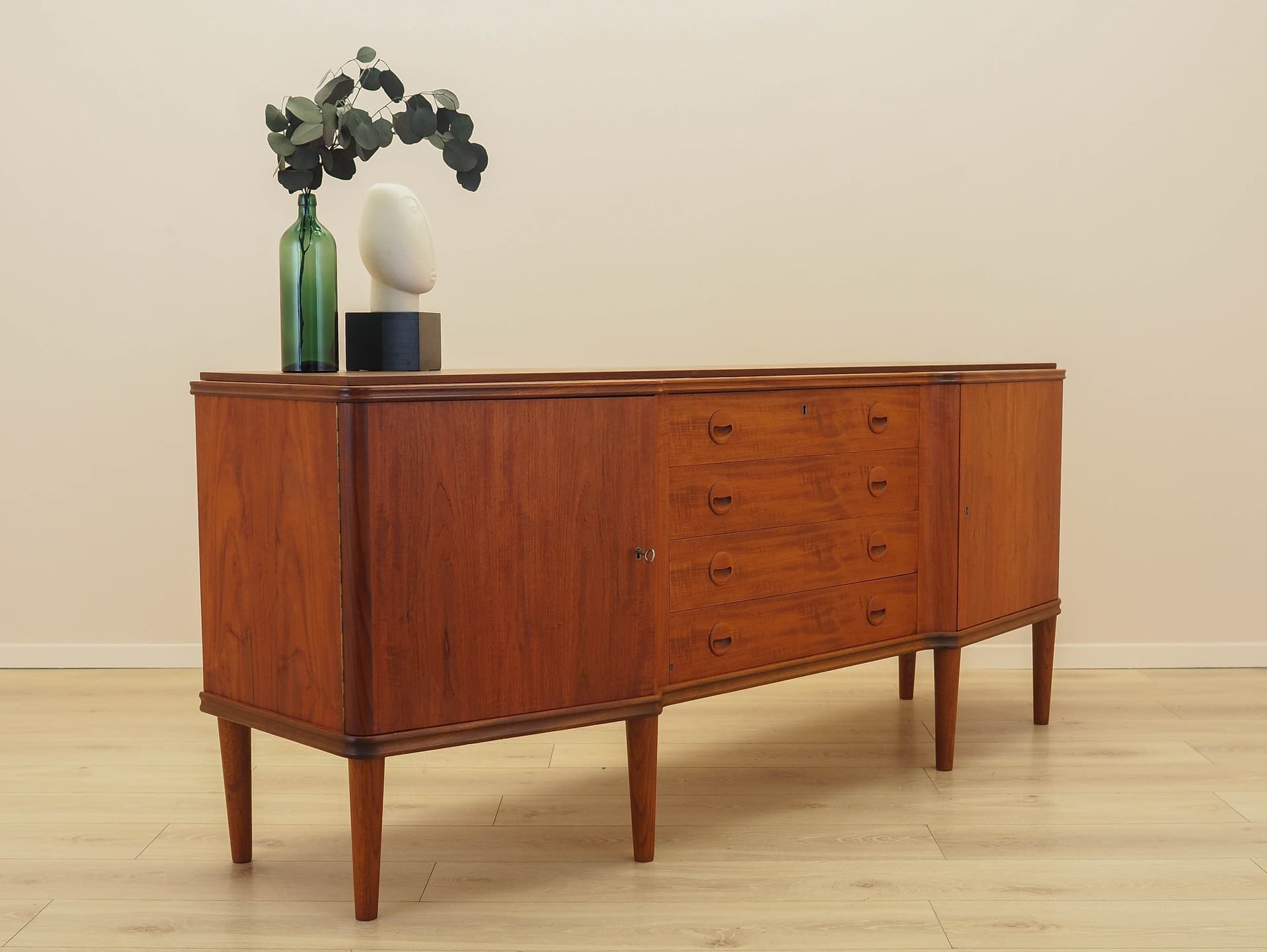 Sideboard, teak brown, Denmark, 1960s. - 307864