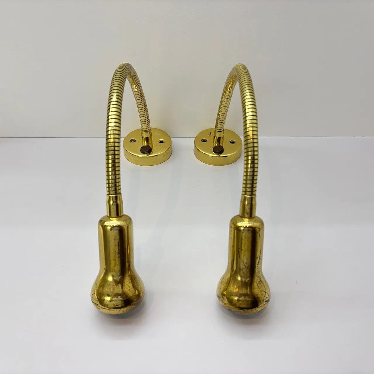 Mosiężne kinkiety modernistyczne, Niemcy, lata 70. - 22815