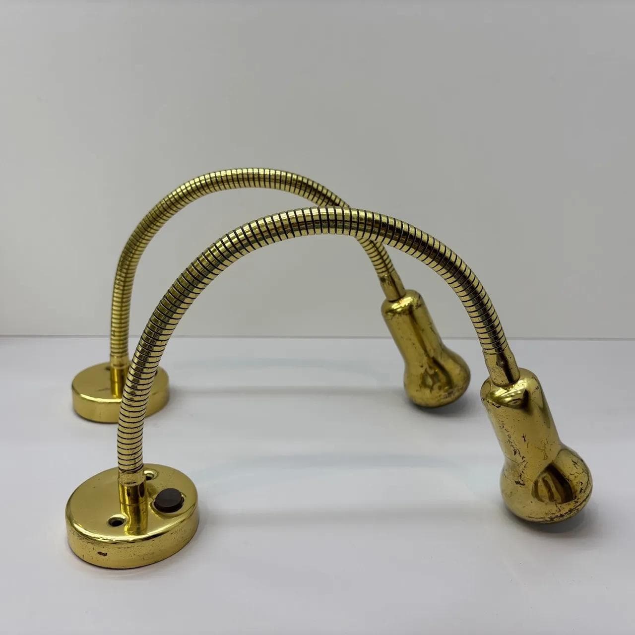 Mosiężne kinkiety modernistyczne, Niemcy, lata 70. - 22816