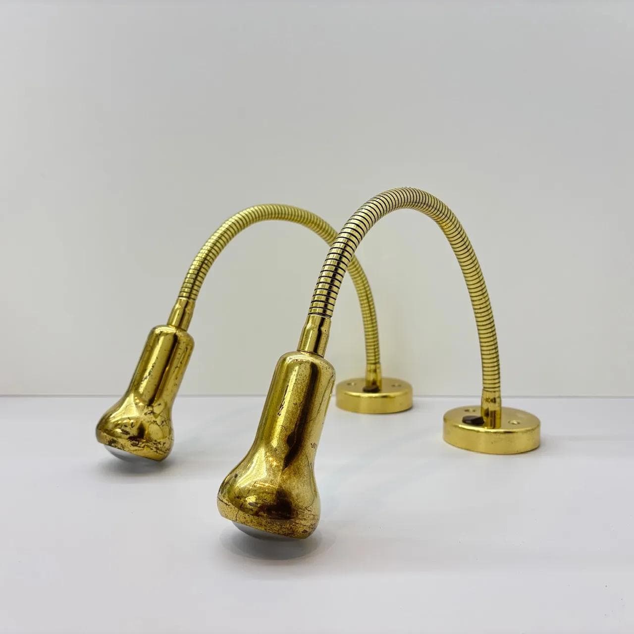 Mosiężne kinkiety modernistyczne, Niemcy, lata 70. - 22818