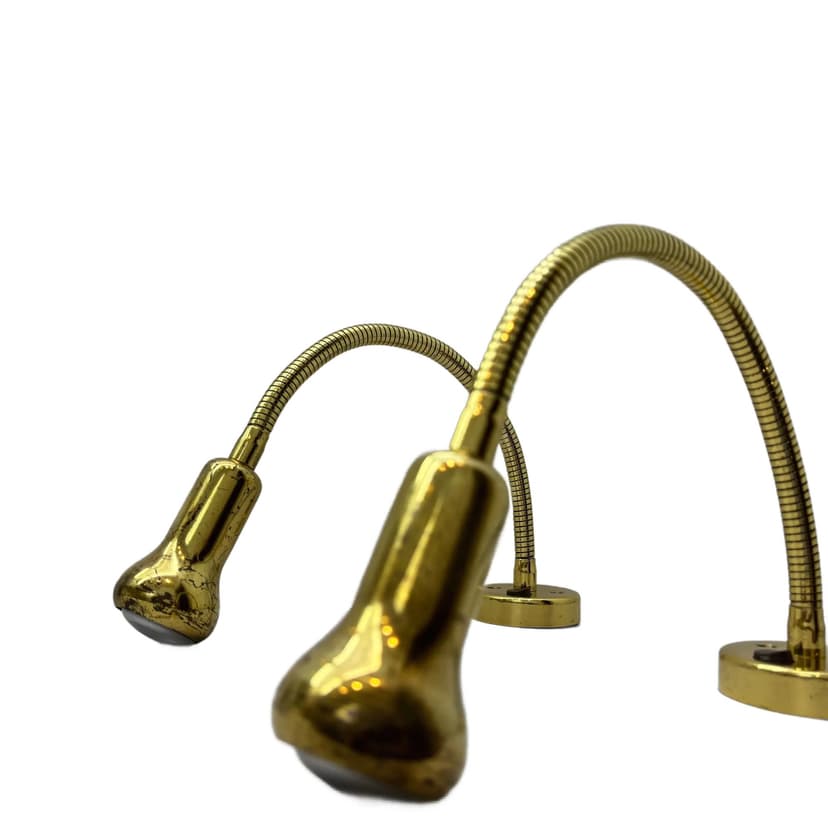 Mosiężne kinkiety modernistyczne, Niemcy, lata 70.