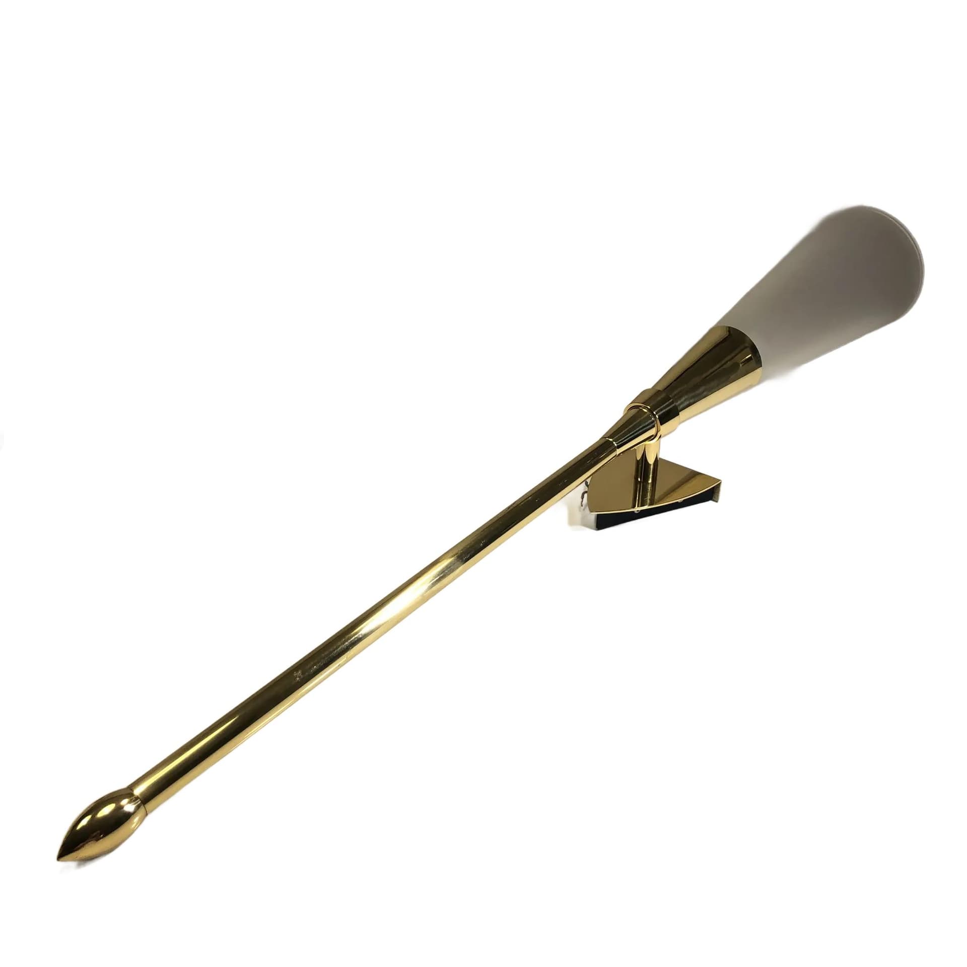 Kinkiet, mosiądz złoty, szkło białe, Niemcy, lata 70.