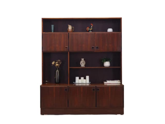Bookcase, rosewood, by S. Langkilde, Denmark, 1970s - DIMENSION