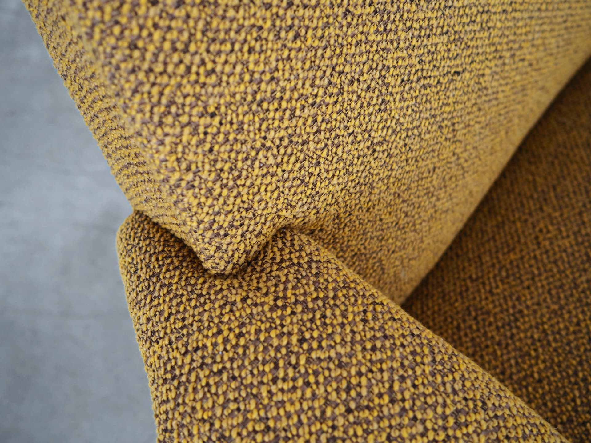 Fotel, musztardowy, teak, Dania, lata 70. - 66508