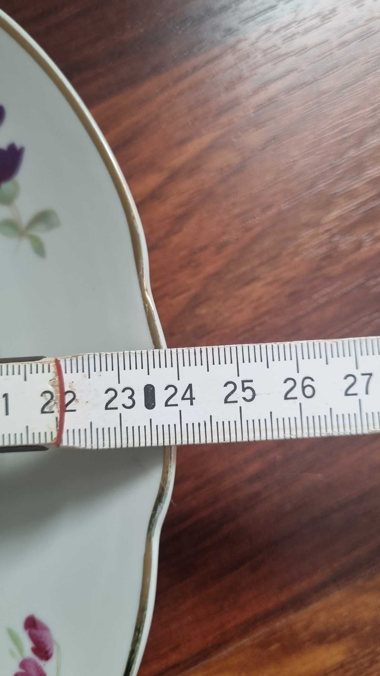 Zestaw patery i talerza, Ćmielów, biała porcelana, Polska, lata 70. - 308561