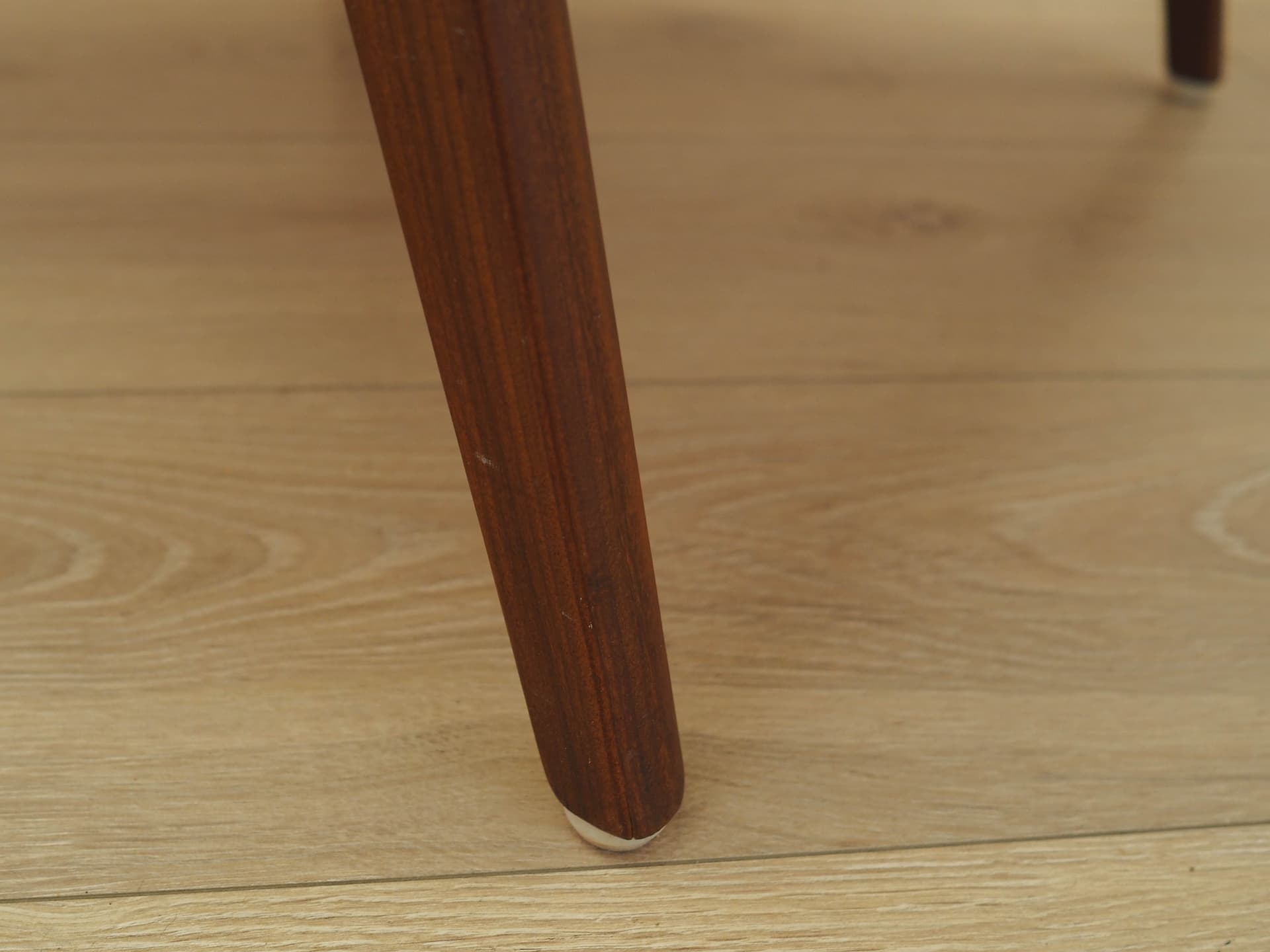 Fotel wypoczynkowy, oliwkowa zieleń, tkanina, teak, Dania, lata 60. - 308707