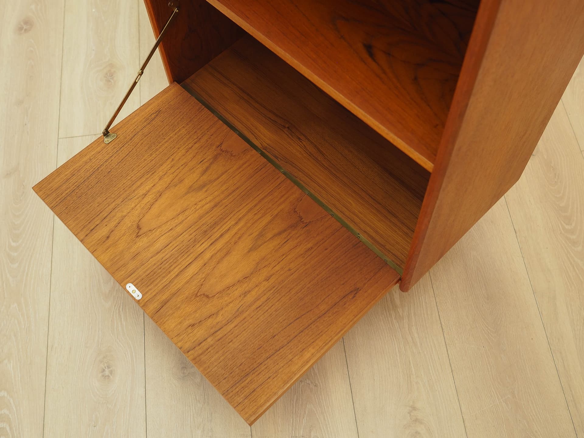 Bookcase, brown teak, black wood, Denmark, 1970s. - 308773