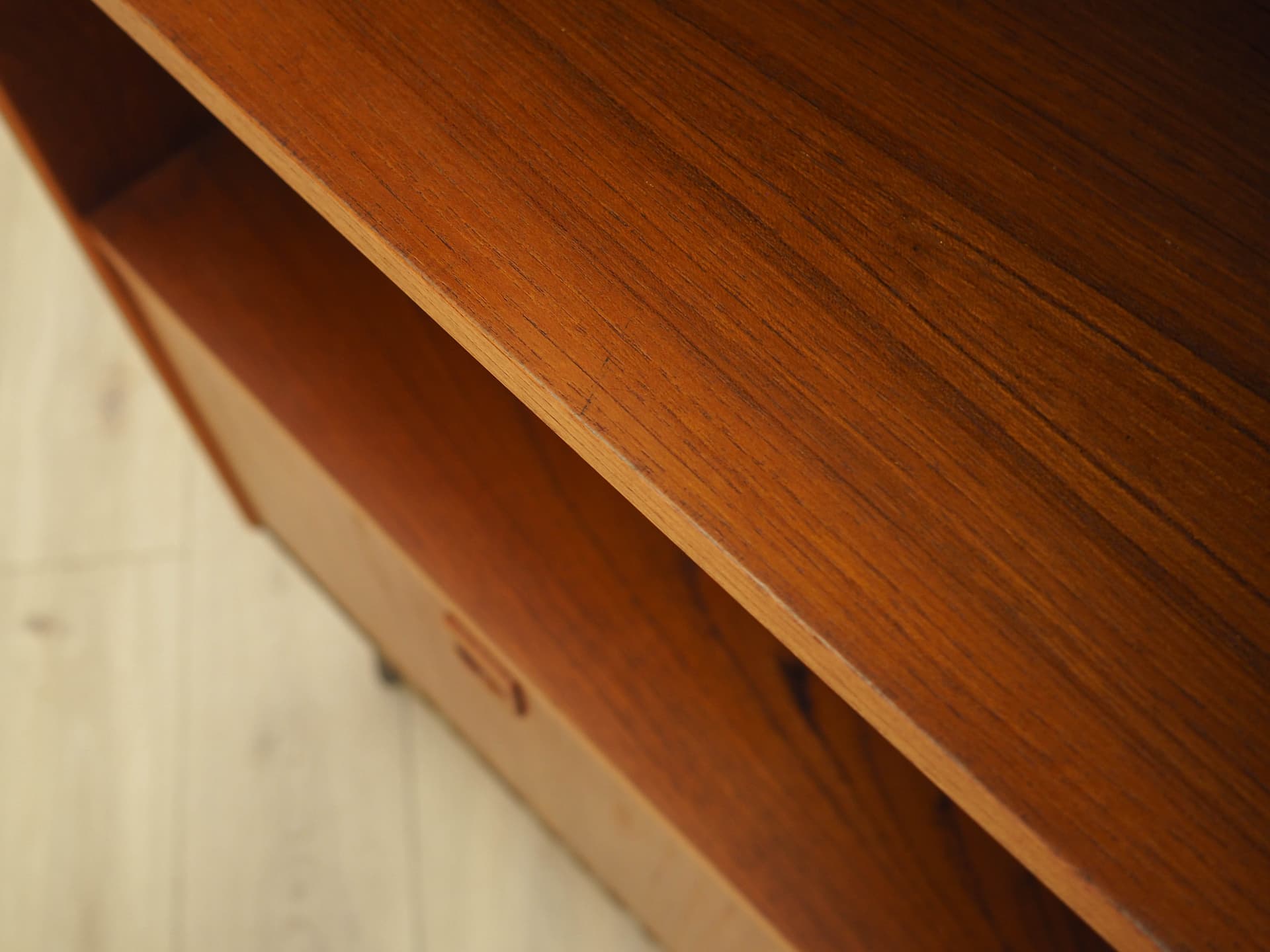 Bookcase, brown teak, black wood, Denmark, 1970s. - 308771