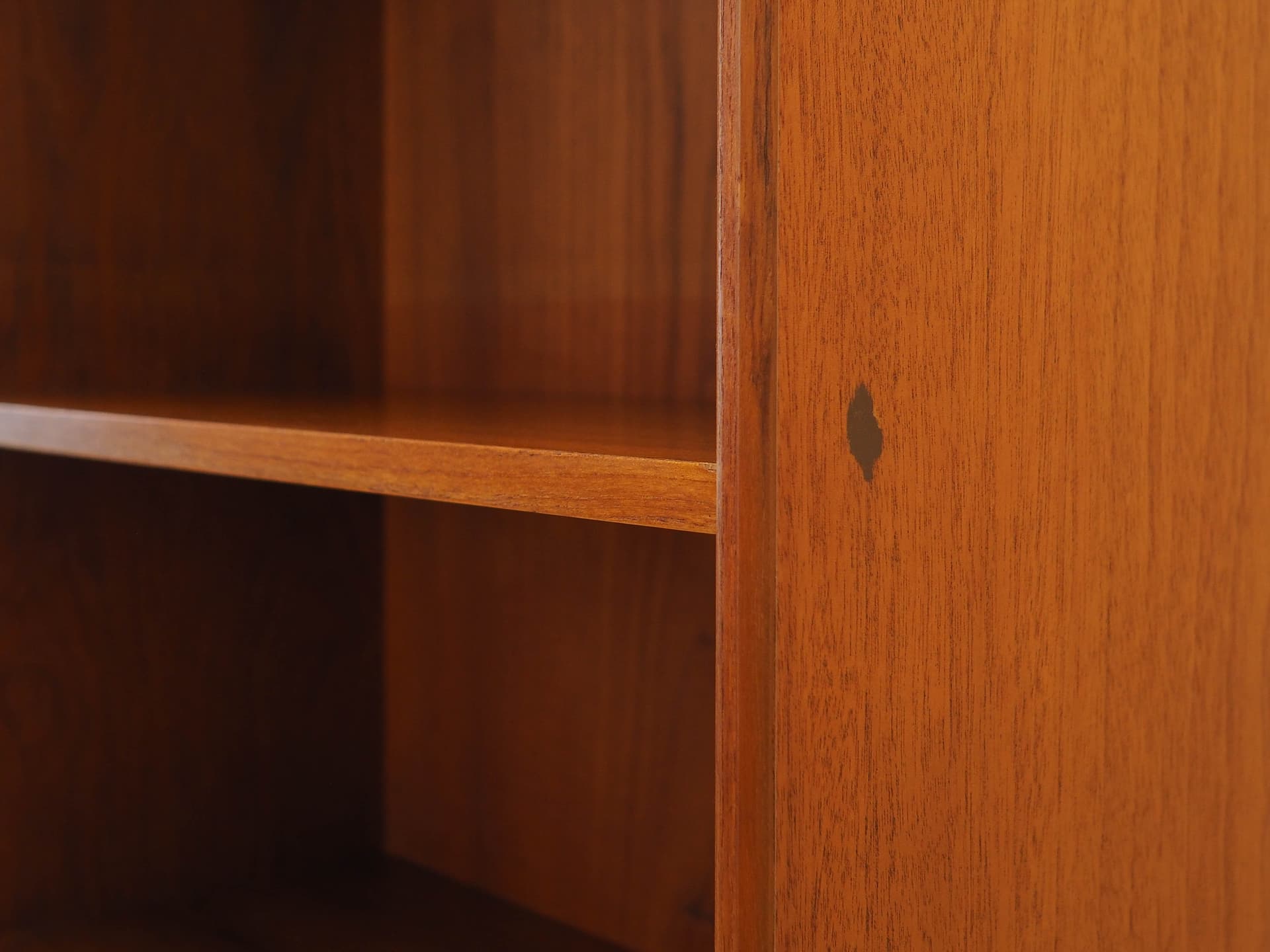 Bookcase, brown teak, black wood, Denmark, 1970s. - 308770
