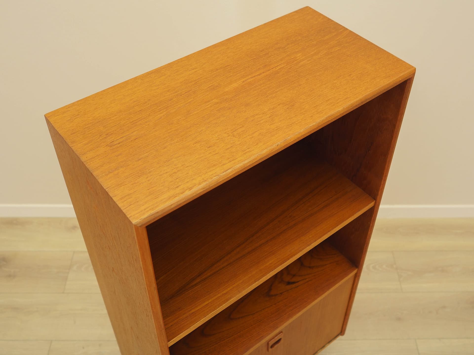 Bookcase, brown teak, black wood, Denmark, 1970s. - 308765