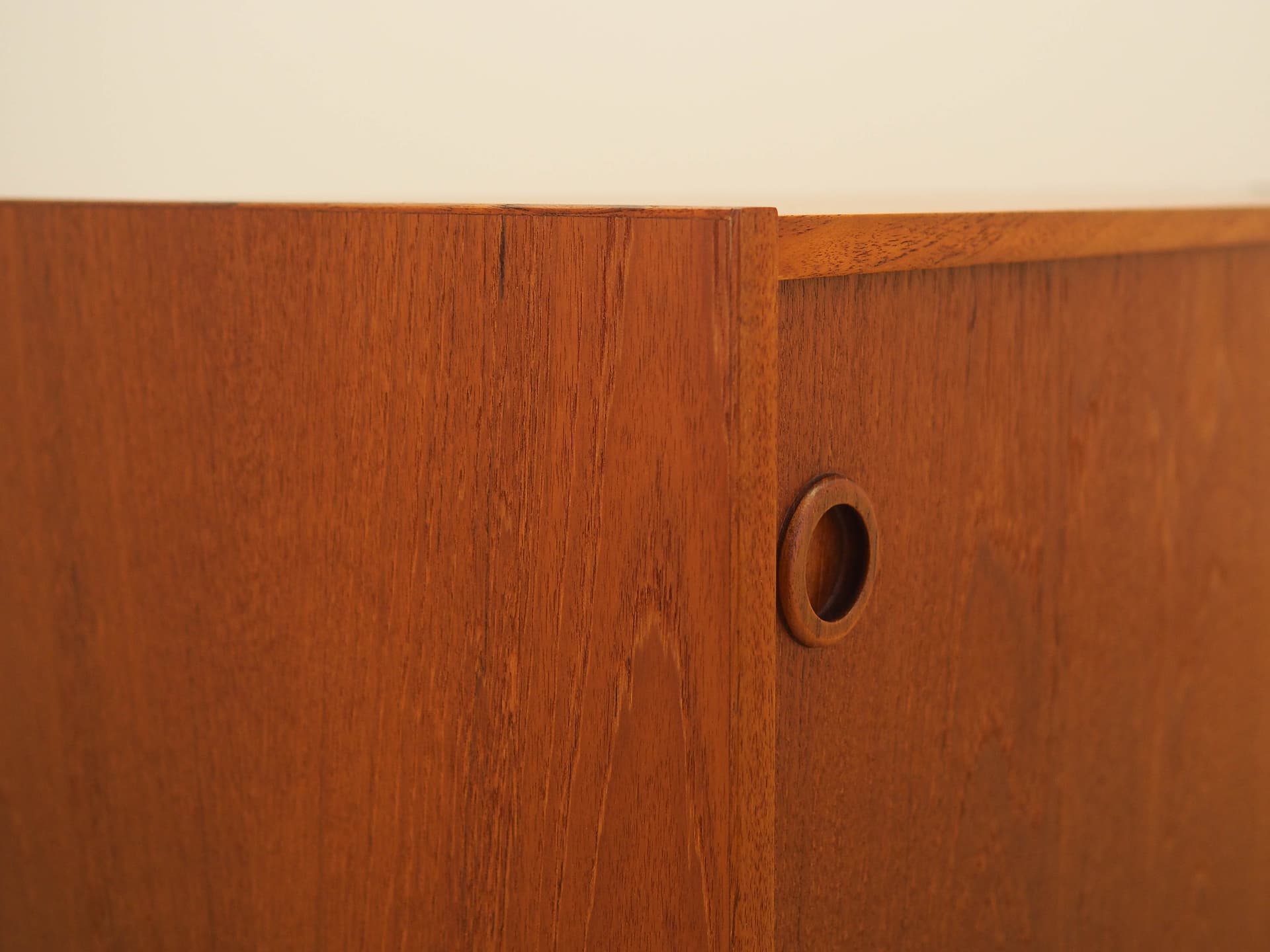 Sideboard, brown teak, black wood, Denmark, 1970s. - 308802