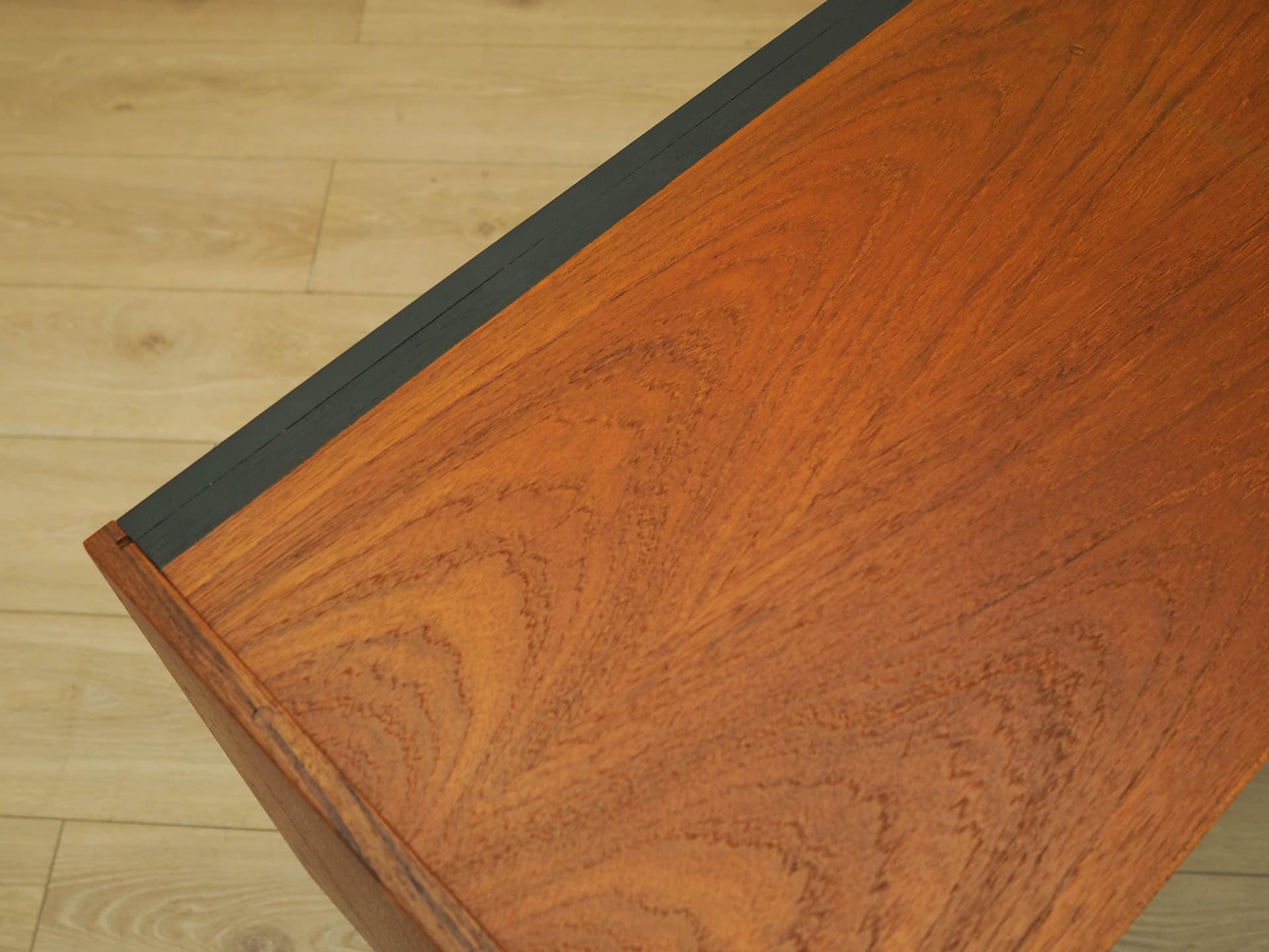 Sideboard, brown teak, black wood, Denmark, 1970s. - 308797
