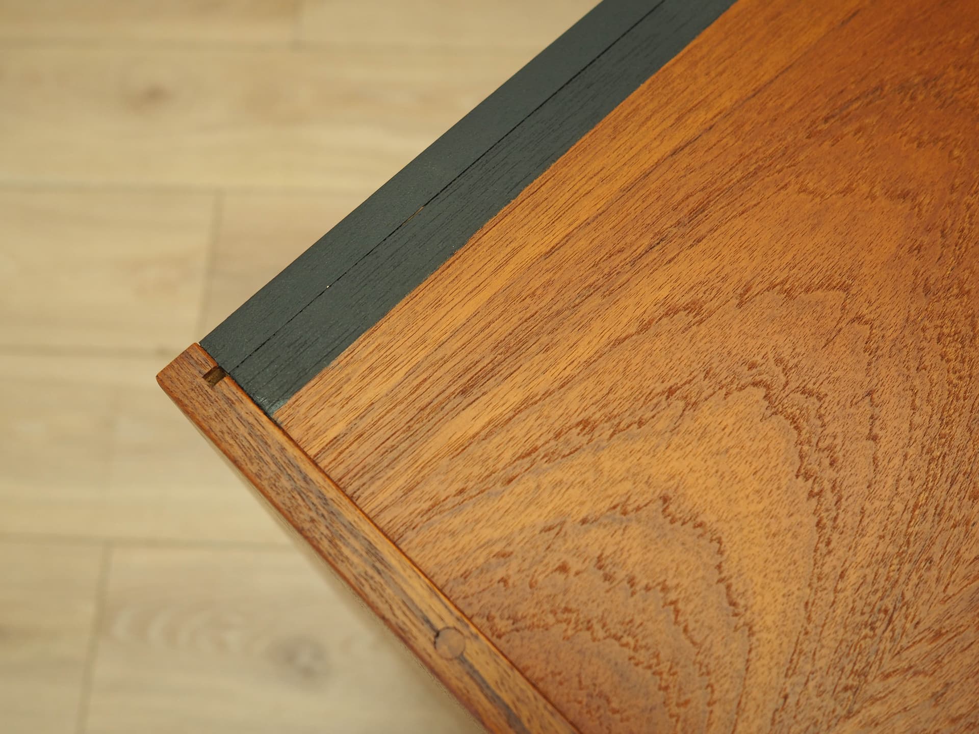 Sideboard, brown teak, black wood, Denmark, 1970s. - 308796