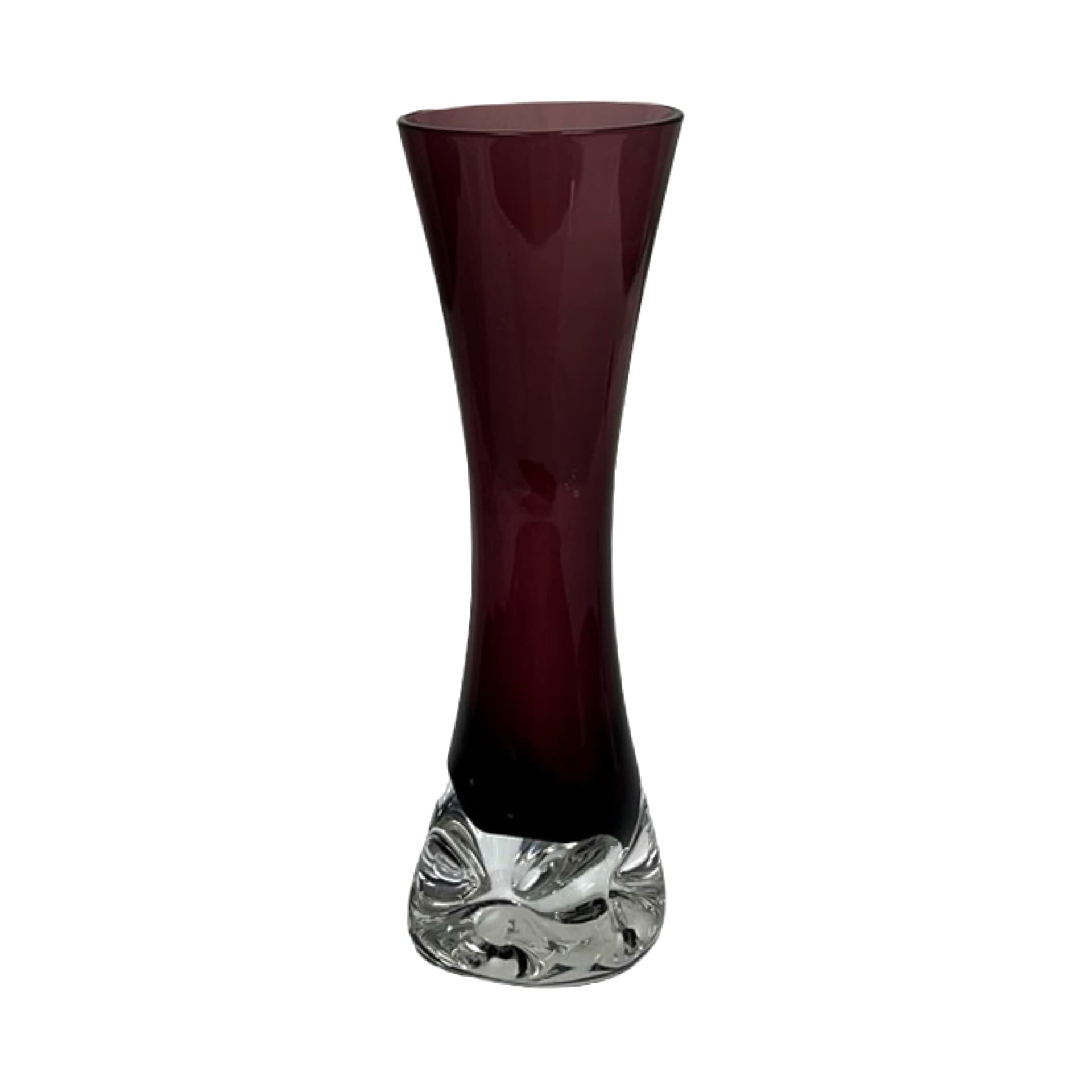 Vase Lord Nelson, burgundy, crystal, Ingrid Glashütte, Germany, 1960s. - 308859