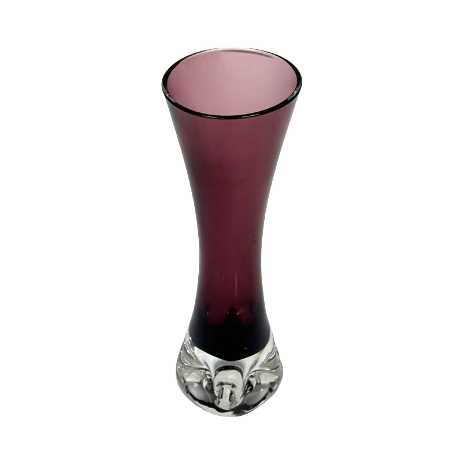 Vase Lord Nelson, burgundy, crystal, Ingrid Glashütte, Germany, 1960s. - 308856