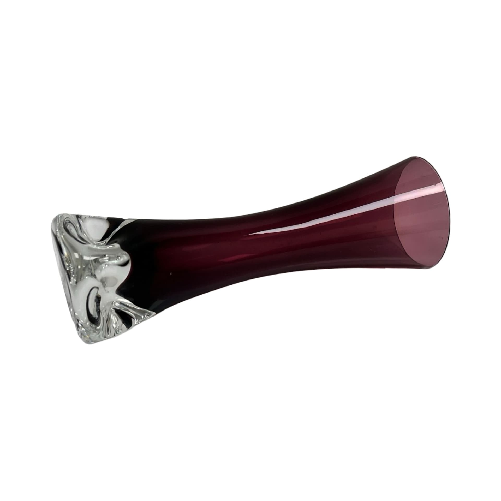 Vase Lord Nelson, burgundy, crystal, Ingrid Glashütte, Germany, 1960s. - 308852