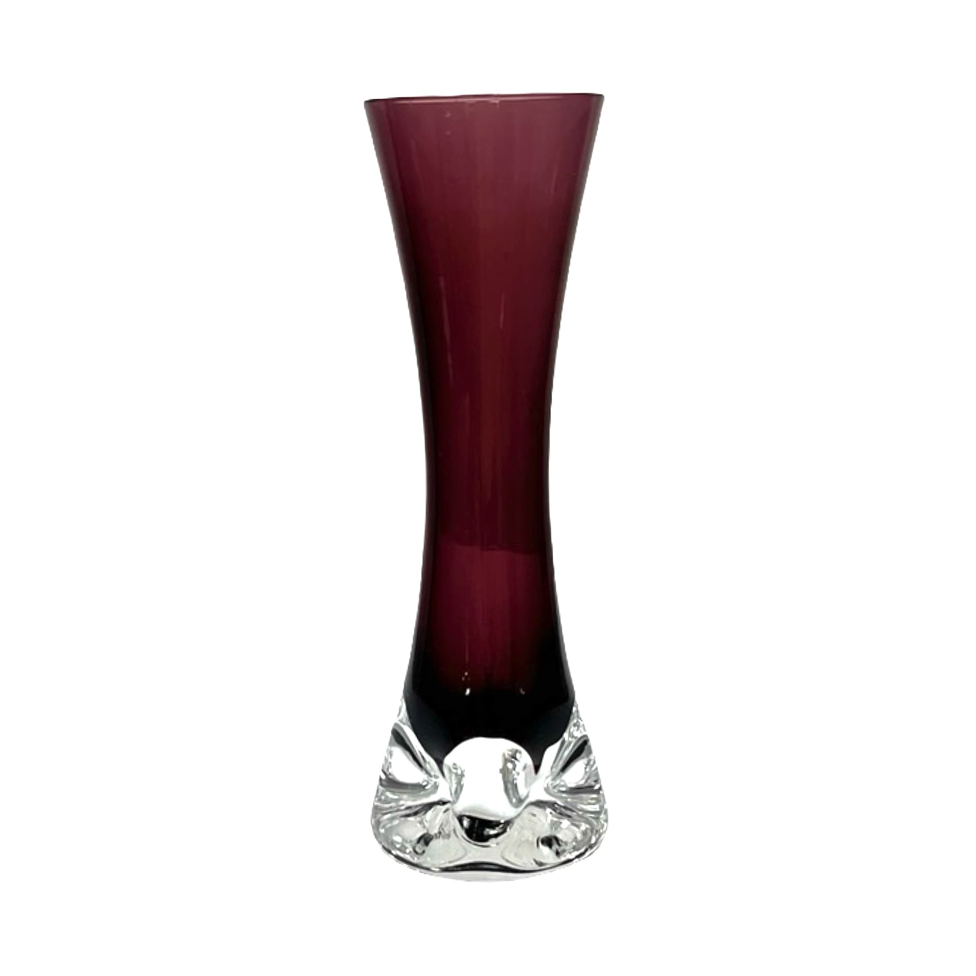 Vase Lord Nelson, burgundy, crystal, Ingrid Glashütte, Germany, 1960s. - 308850