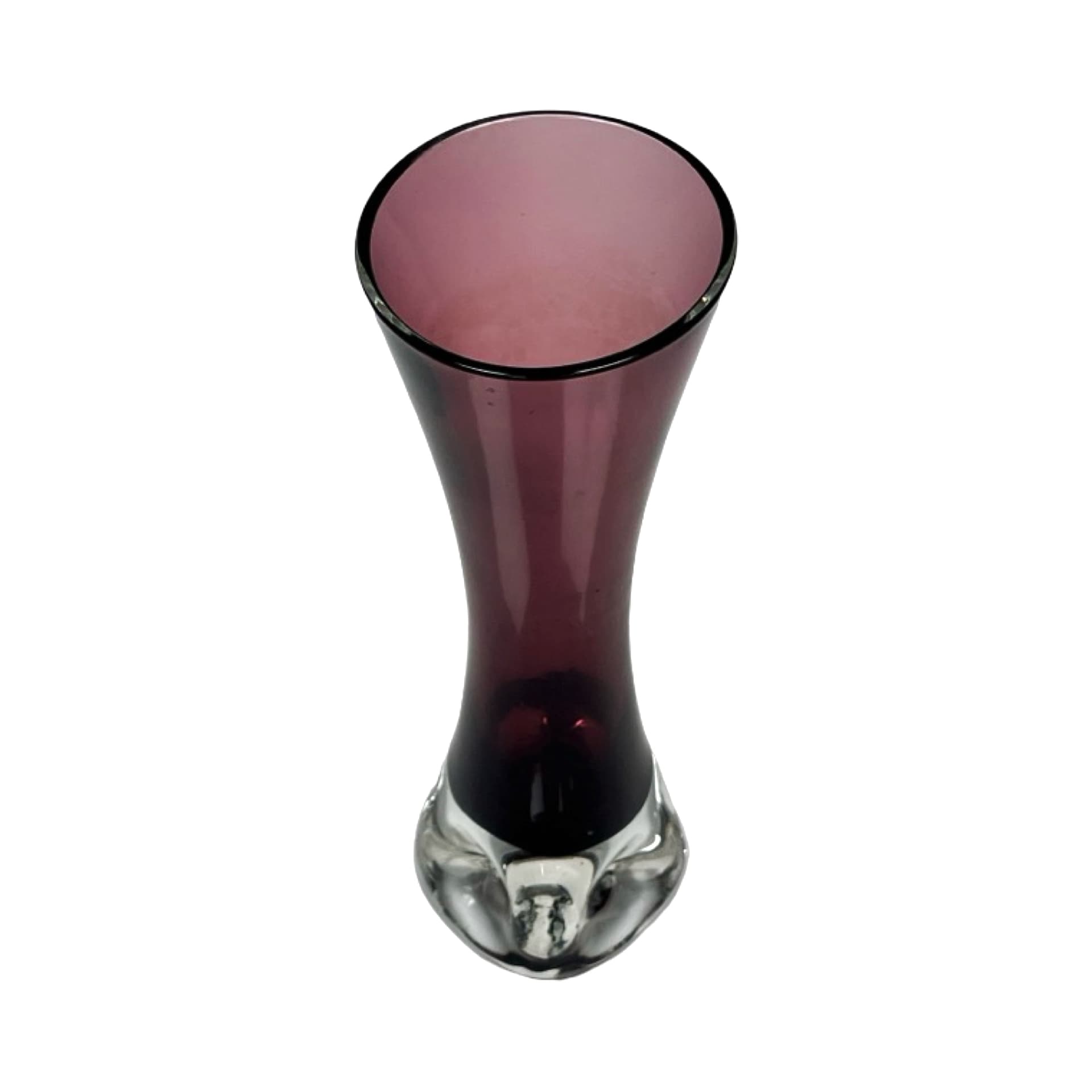 Vase Lord Nelson, burgundy, crystal, Ingrid Glashütte, Germany, 1960s. - 308855