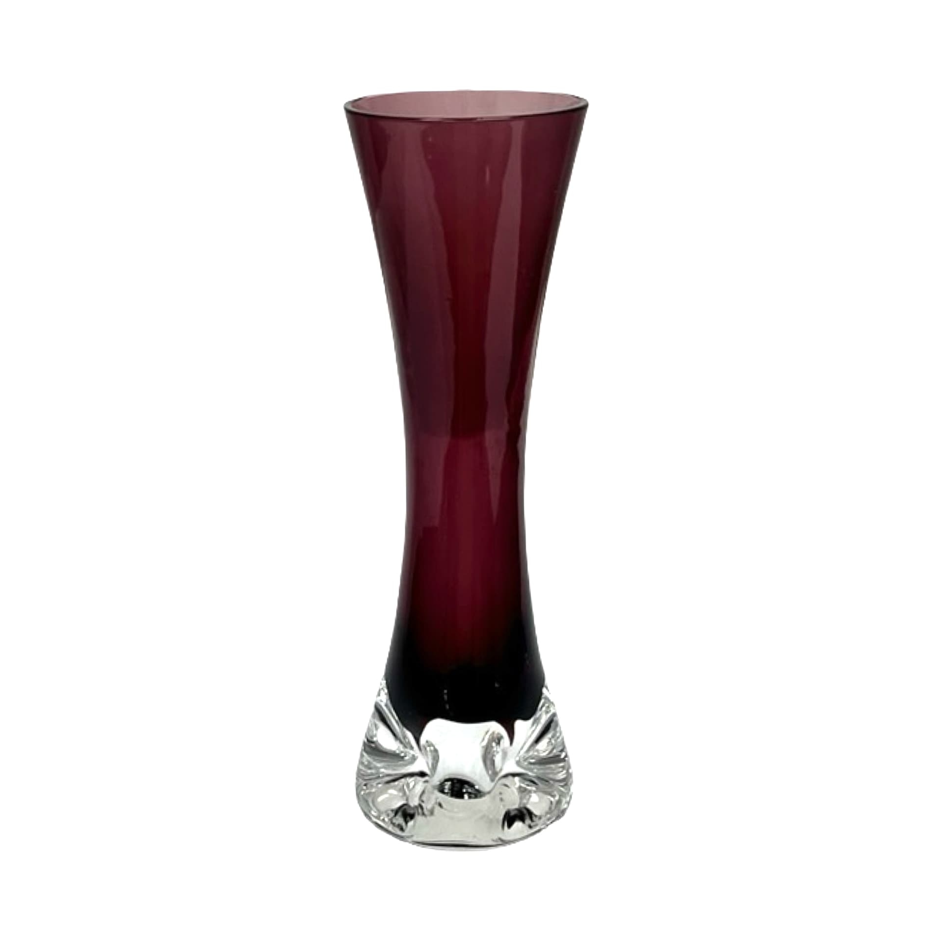 Vase Lord Nelson, burgundy, crystal, Ingrid Glashütte, Germany, 1960s. - 308851