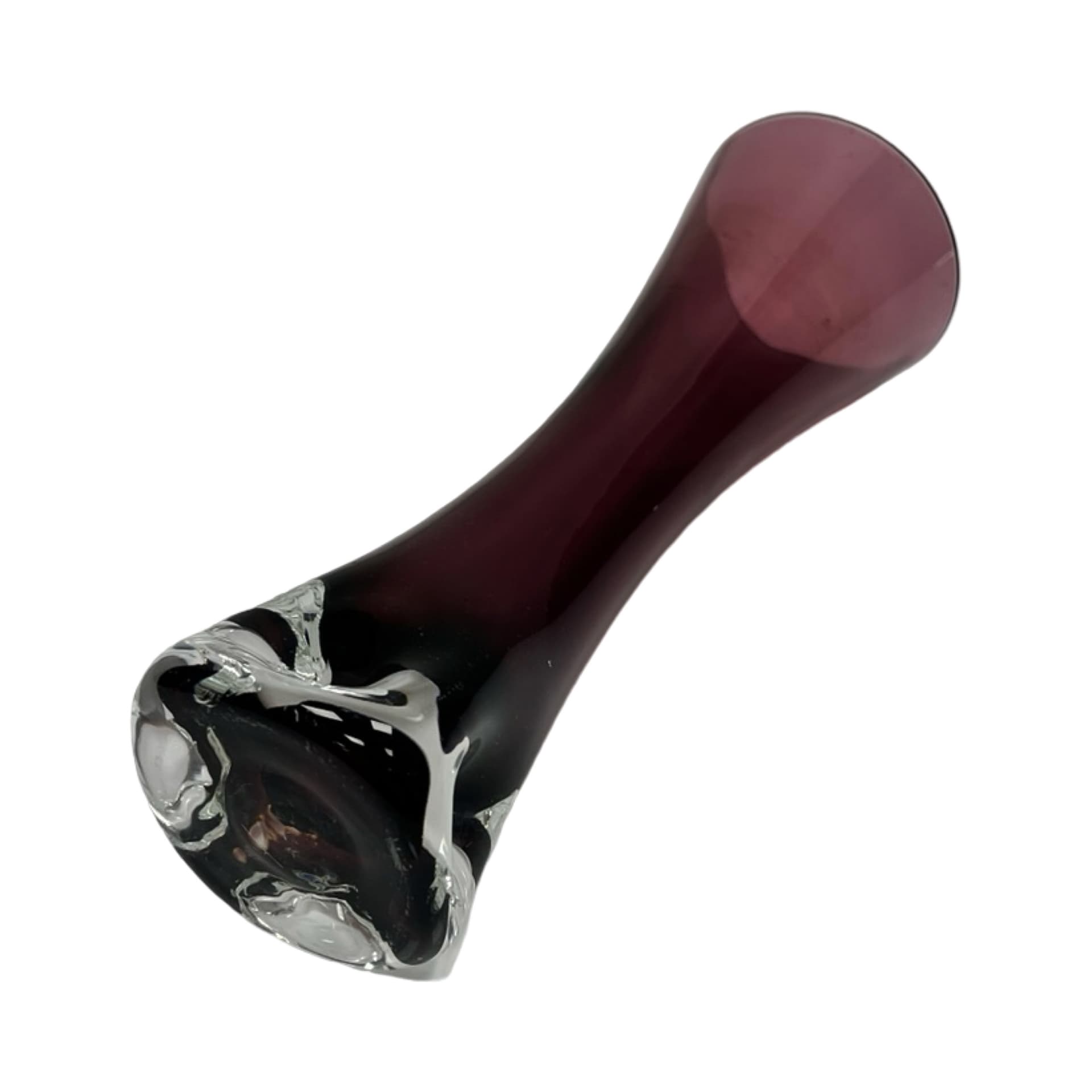 Vase Lord Nelson, burgundy, crystal, Ingrid Glashütte, Germany, 1960s. - 308858