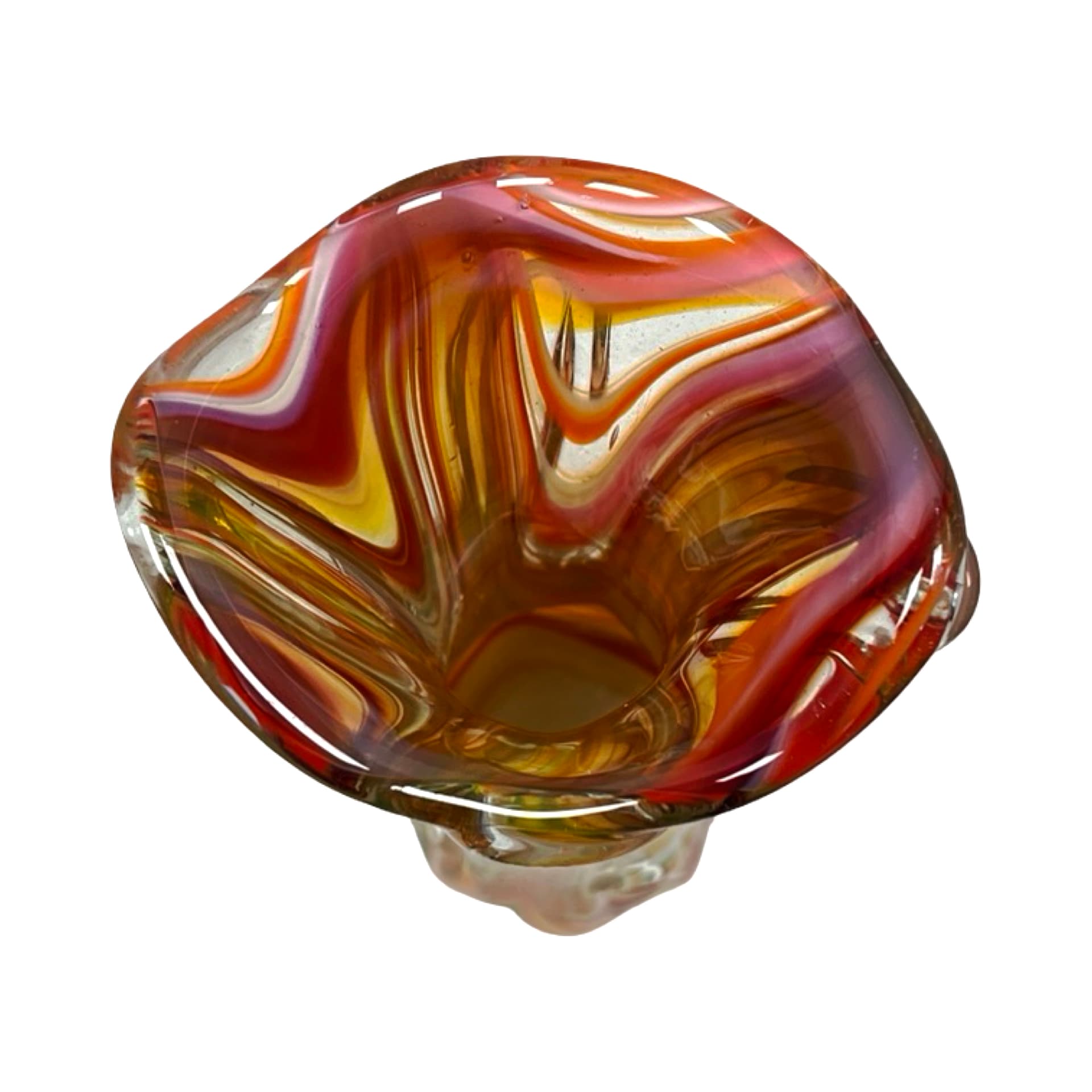 Vase Sękacz, multicolor soda glass, Ząbkowice, Poland, 1970s - 312918