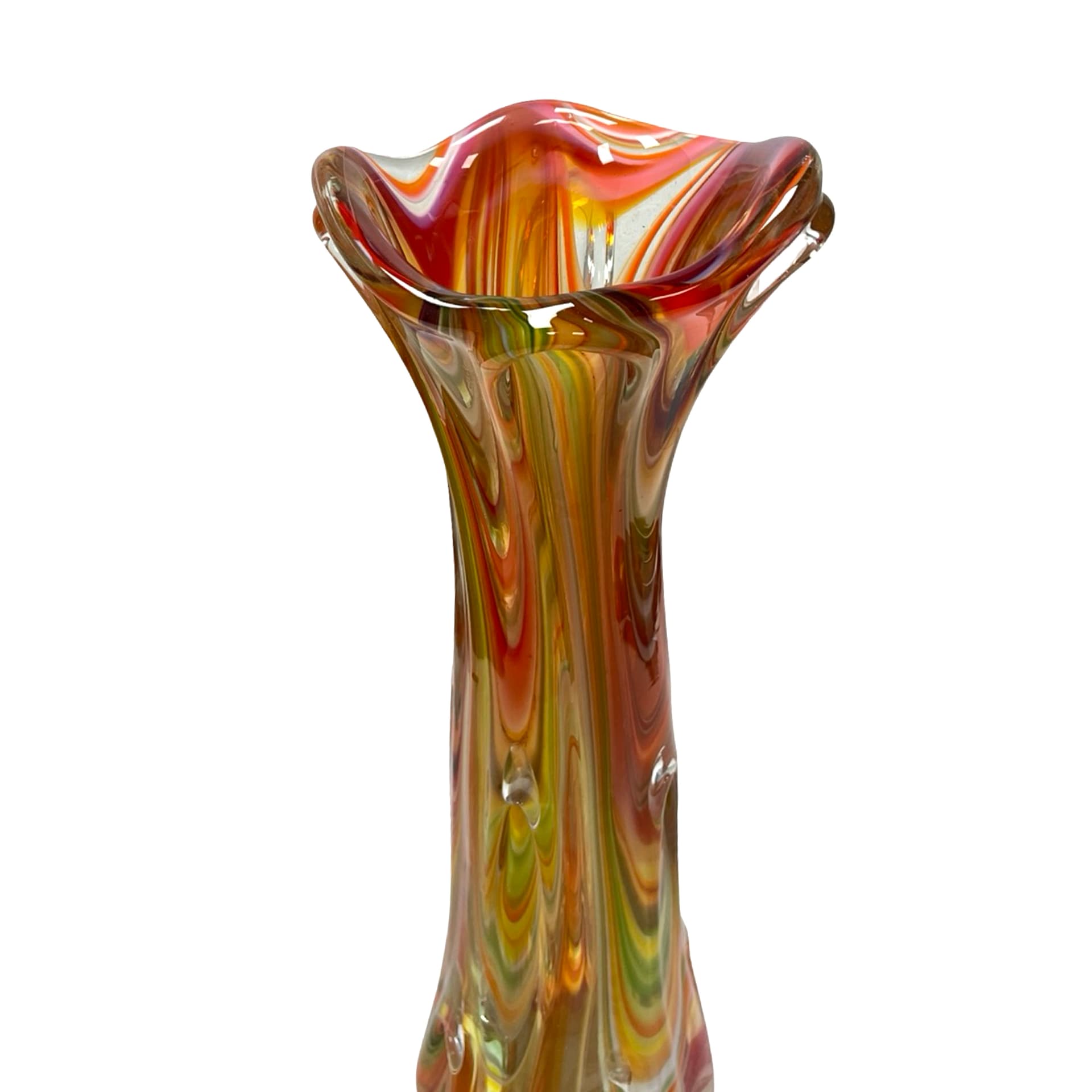 Vase Sękacz, multicolor soda glass, Ząbkowice, Poland, 1970s - 312921