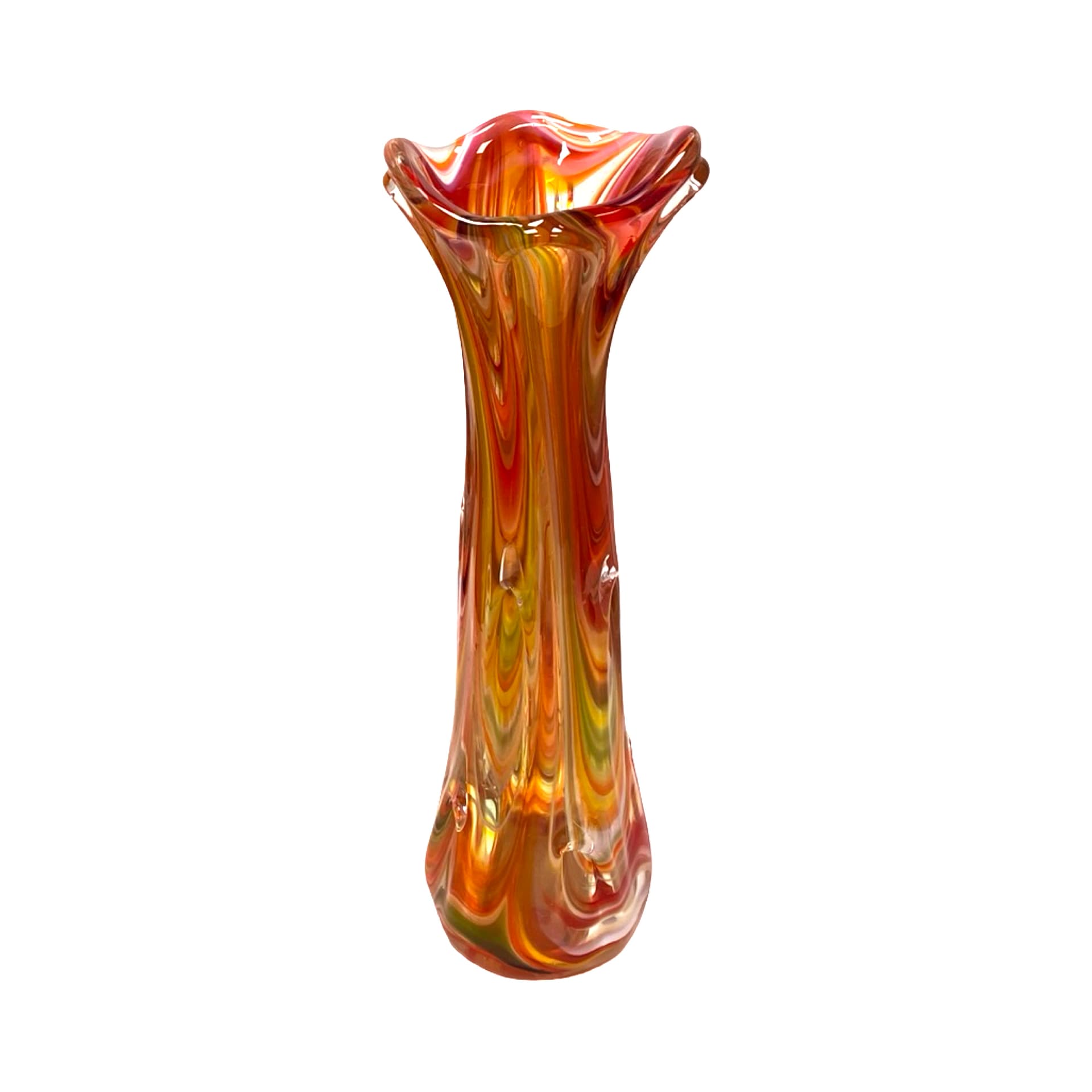 Vase Sękacz, multicolor soda glass, Ząbkowice, Poland, 1970s - 312923