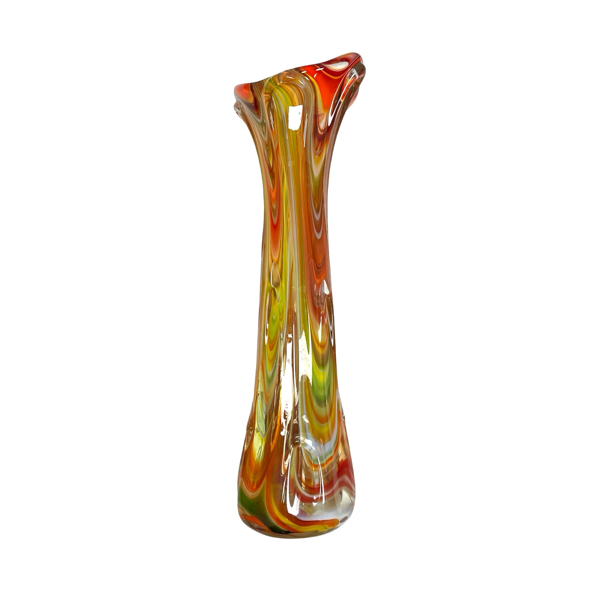 Vase Sękacz, multicolor soda glass, Ząbkowice, Poland, 1970s - 312916