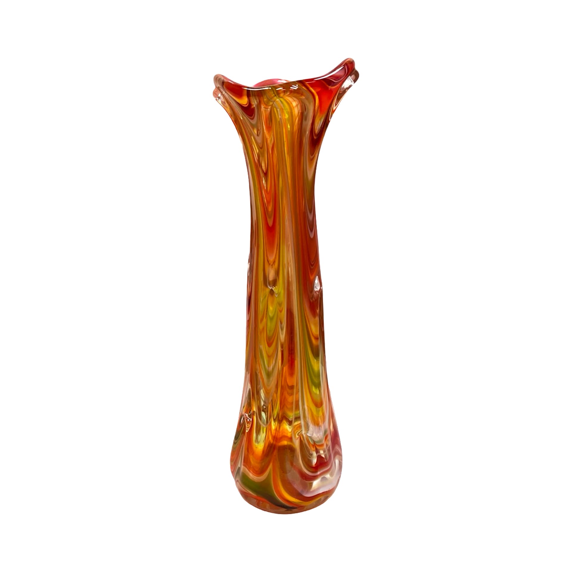 Vase Sękacz, multicolor soda glass, Ząbkowice, Poland, 1970s - 312920