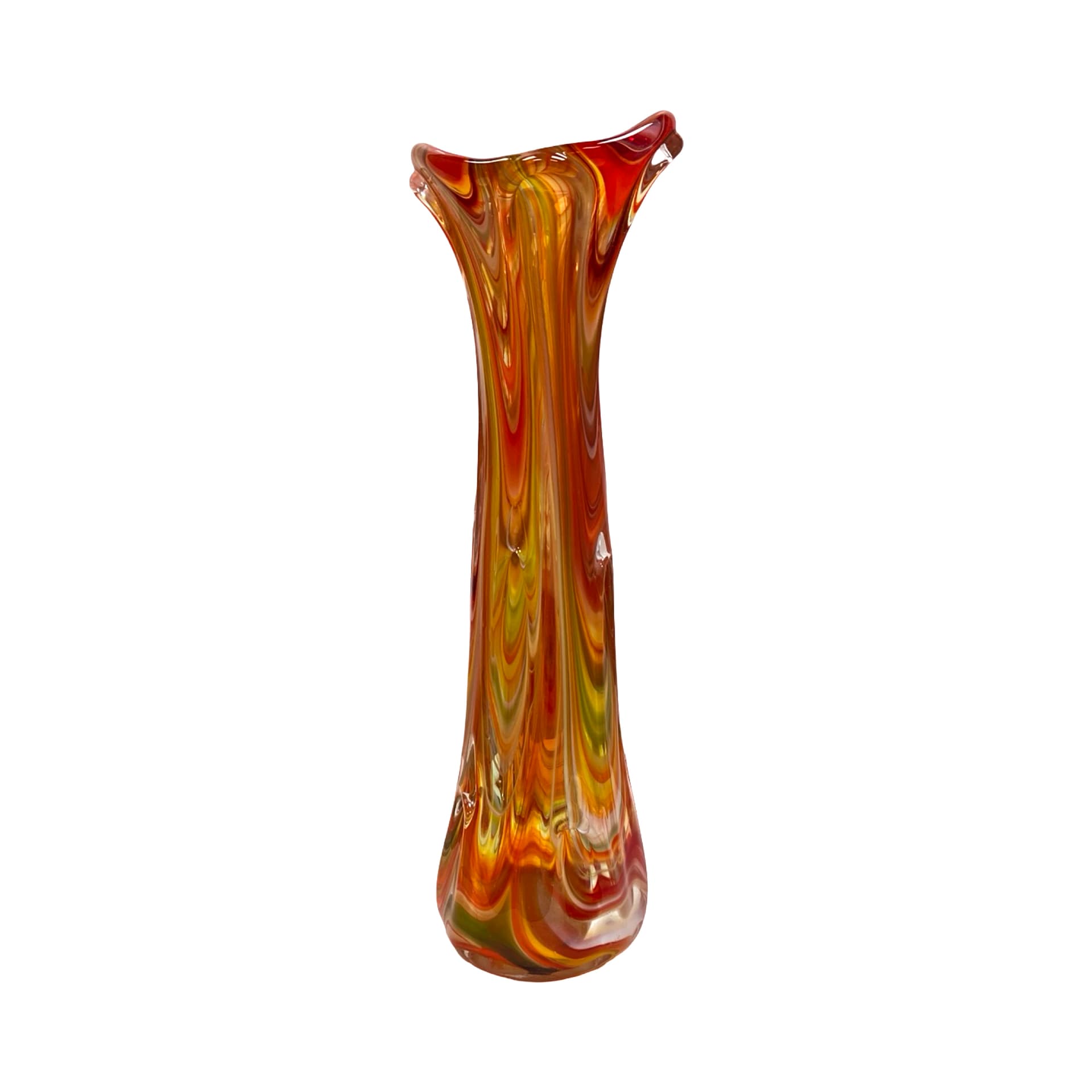 Vase Sękacz, multicolor soda glass, Ząbkowice, Poland, 1970s - 312915