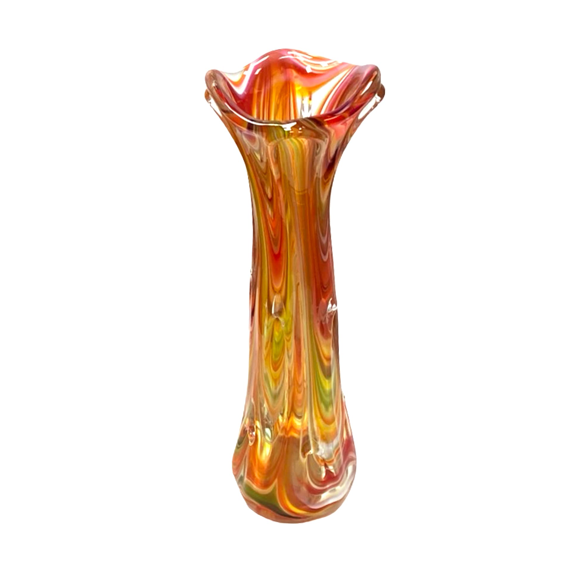 Vase Sękacz, multicolor soda glass, Ząbkowice, Poland, 1970s - 312919