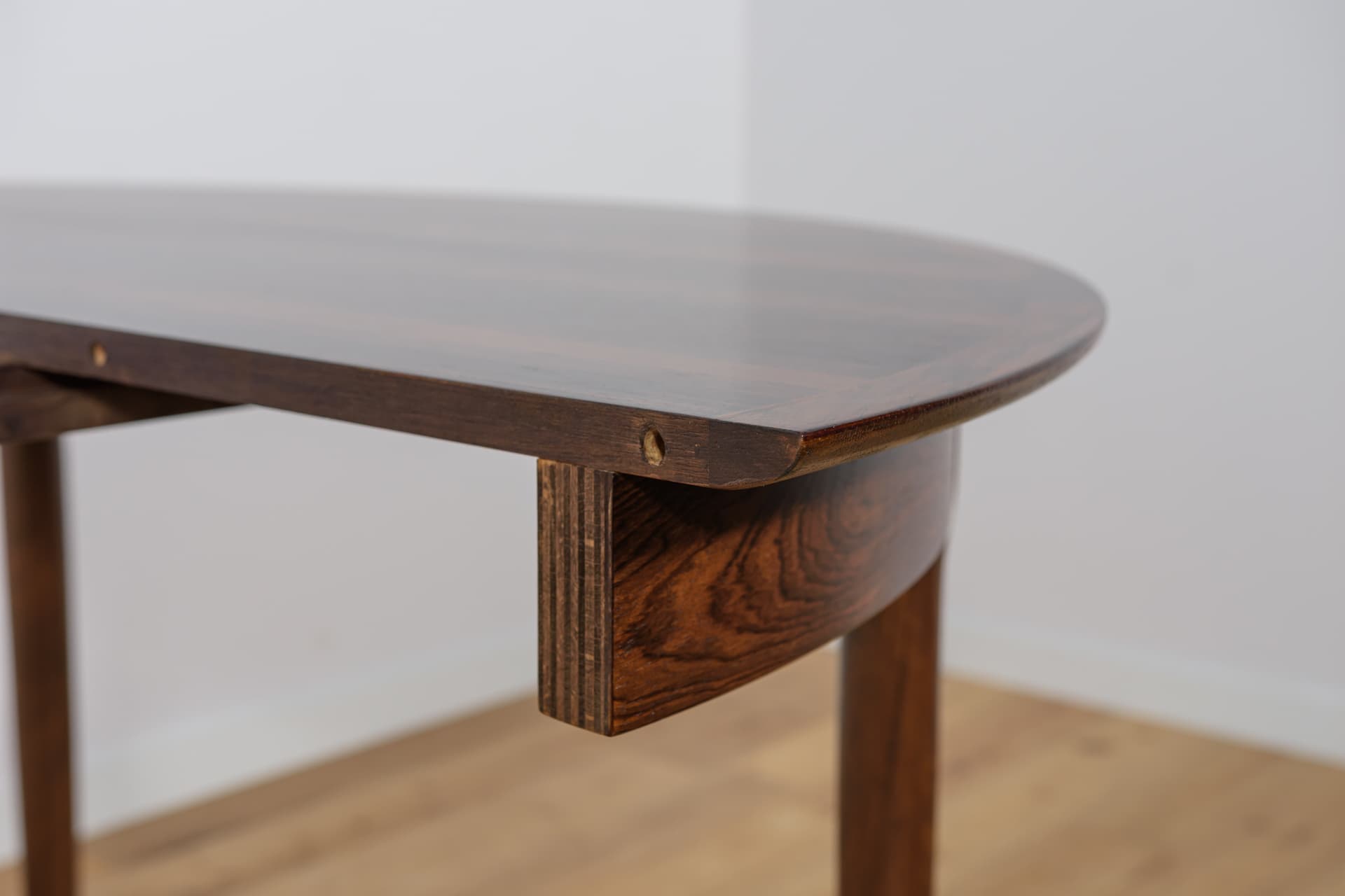 Extendable dining table, brown rosewood, Denmark, 1960s. - 308952