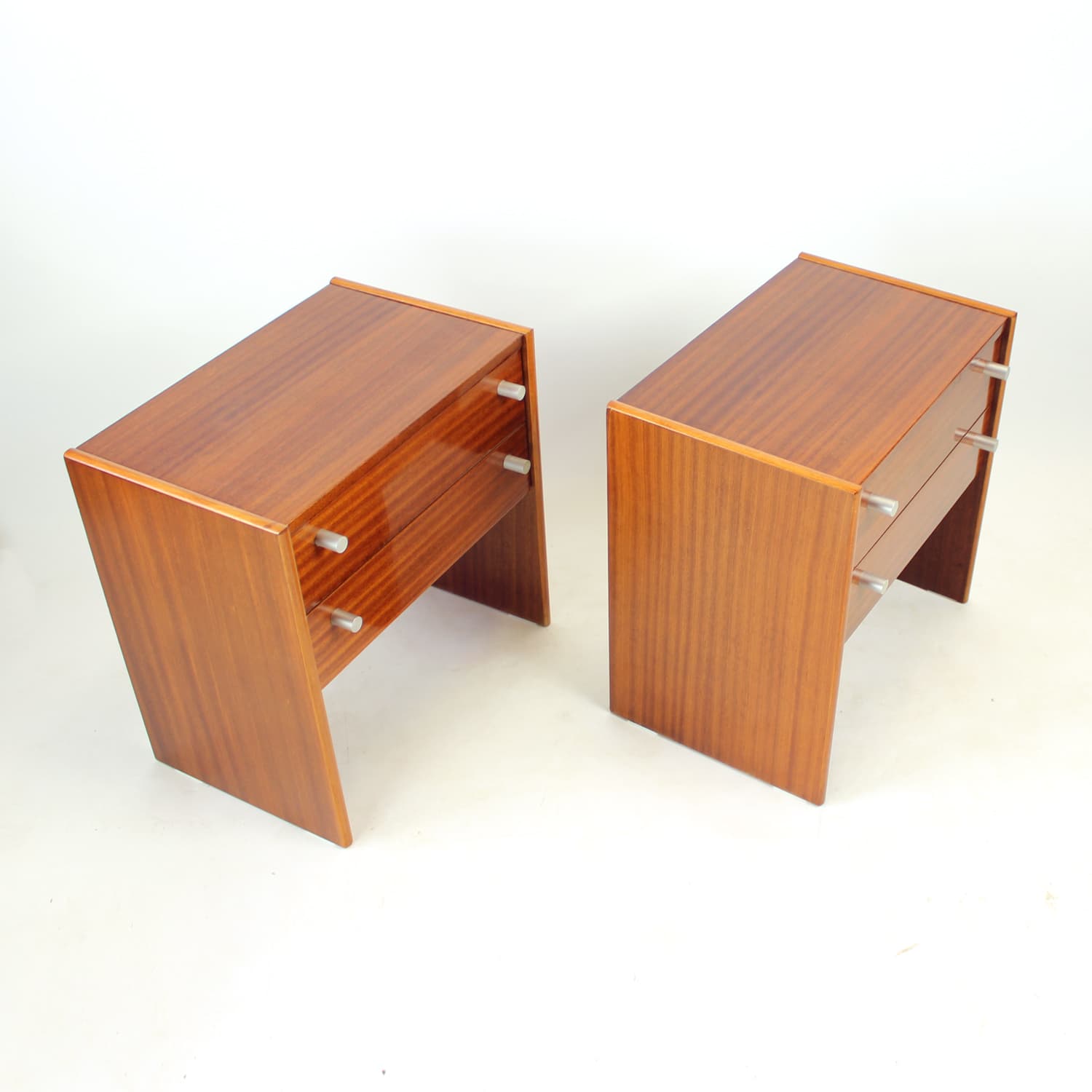 Set of Two Nightstands Femina, brown mahogany, Czechoslovakia, 1970s - 308984
