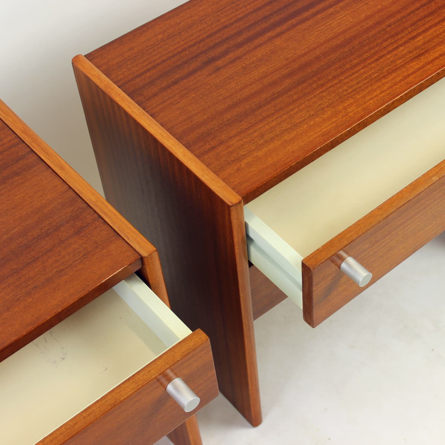 Set of Two Nightstands Femina, brown mahogany, Czechoslovakia, 1970s - 308986