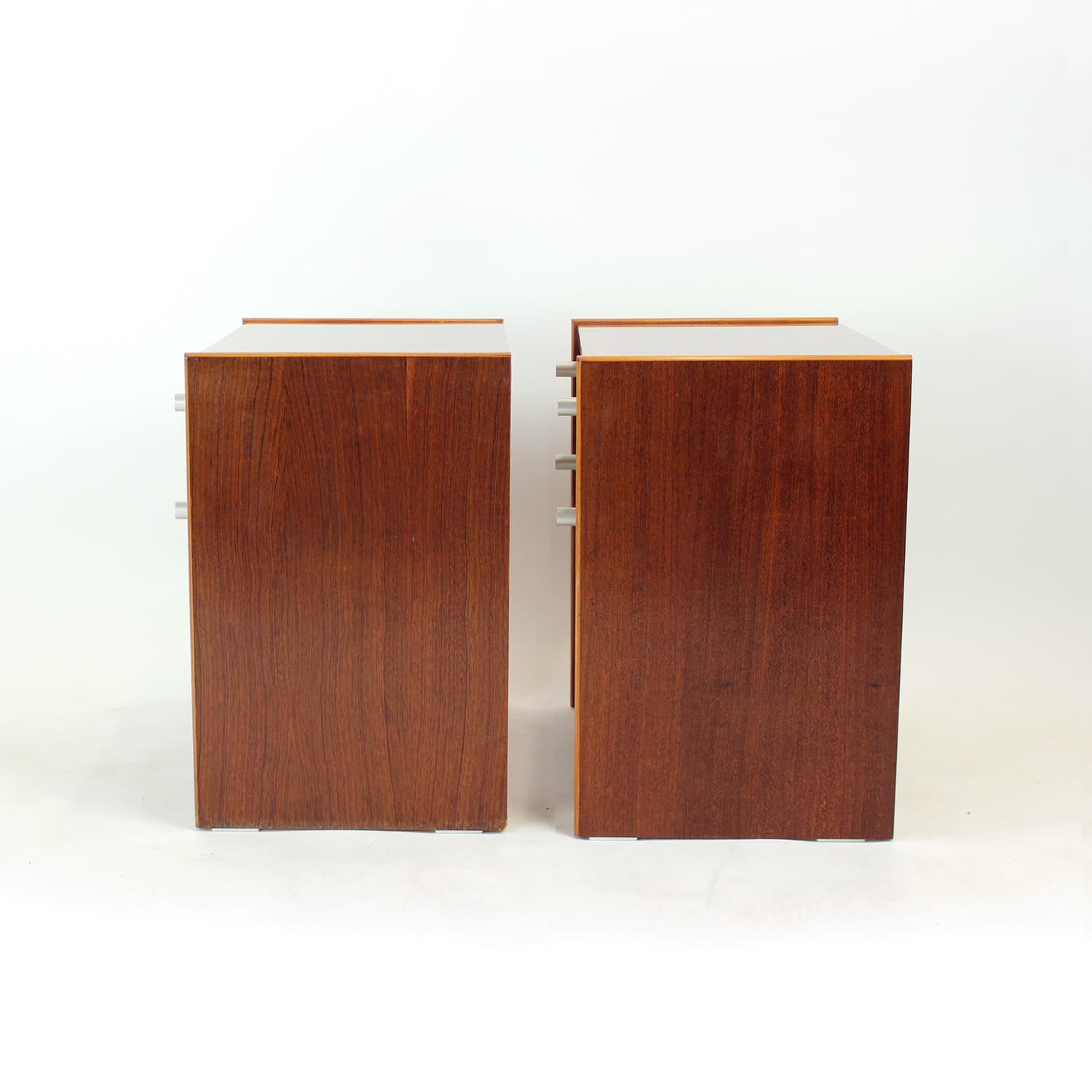 Set of Two Nightstands Femina, brown mahogany, Czechoslovakia, 1970s - 308989