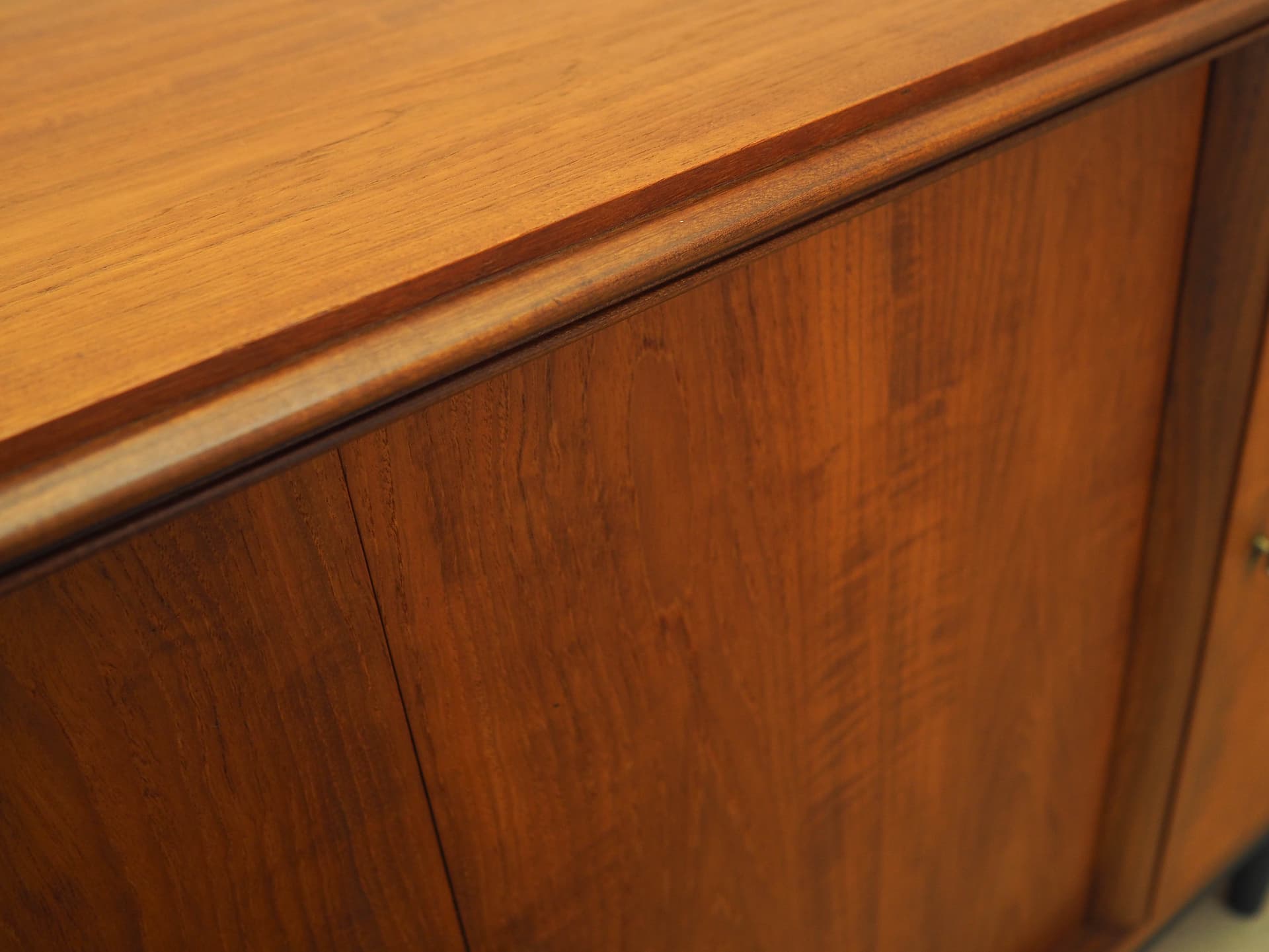 Sideboard, brown teak, black wood, Denmark, 1970s. - 309093
