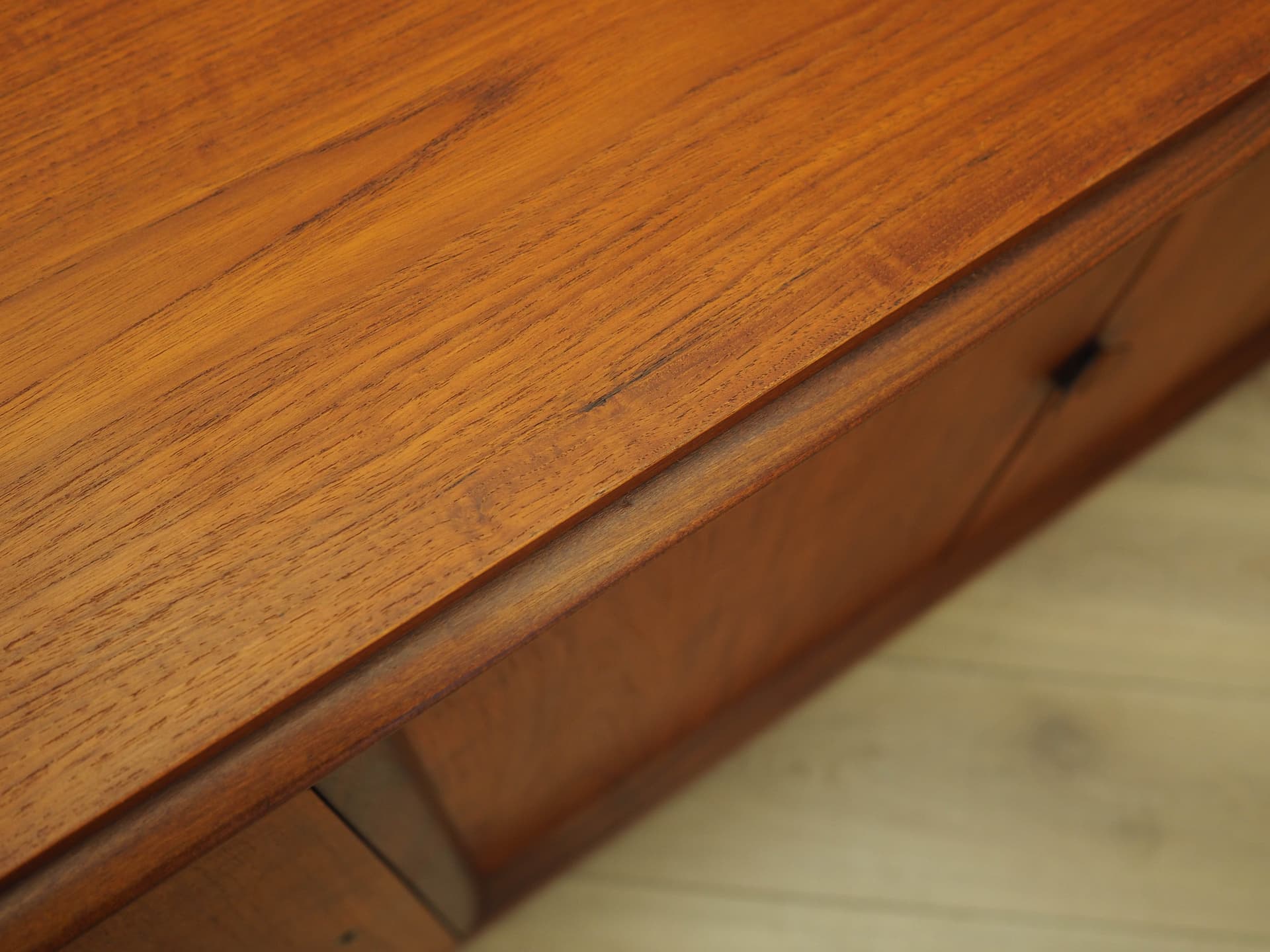 Sideboard, brown teak, black wood, Denmark, 1970s. - 309089
