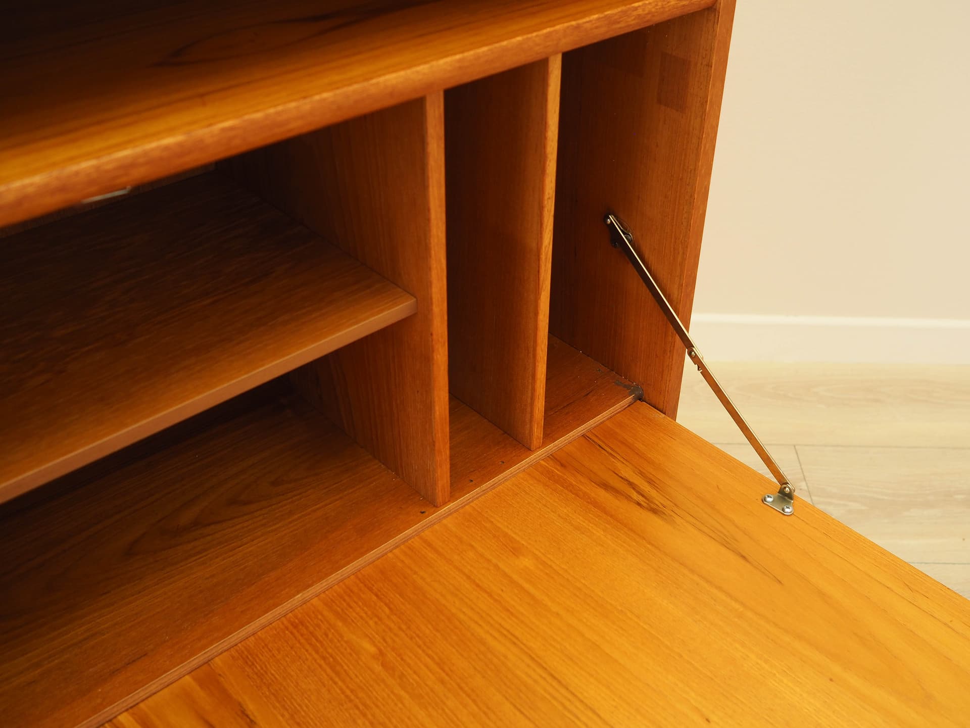 Bookcase, brown teak, black wood, Denmark, 1970s. - 309107