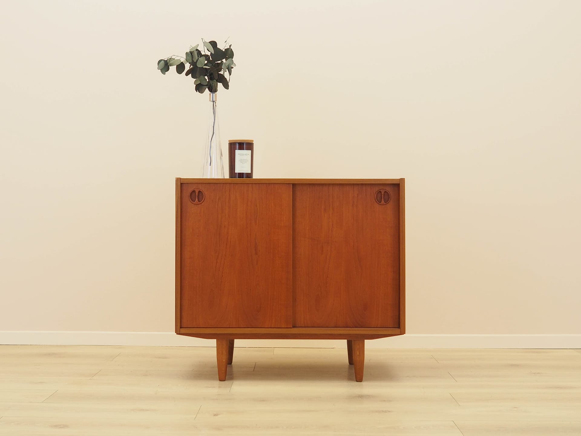 Cabinet, brown teak, Denmark, 1970s. - 309112