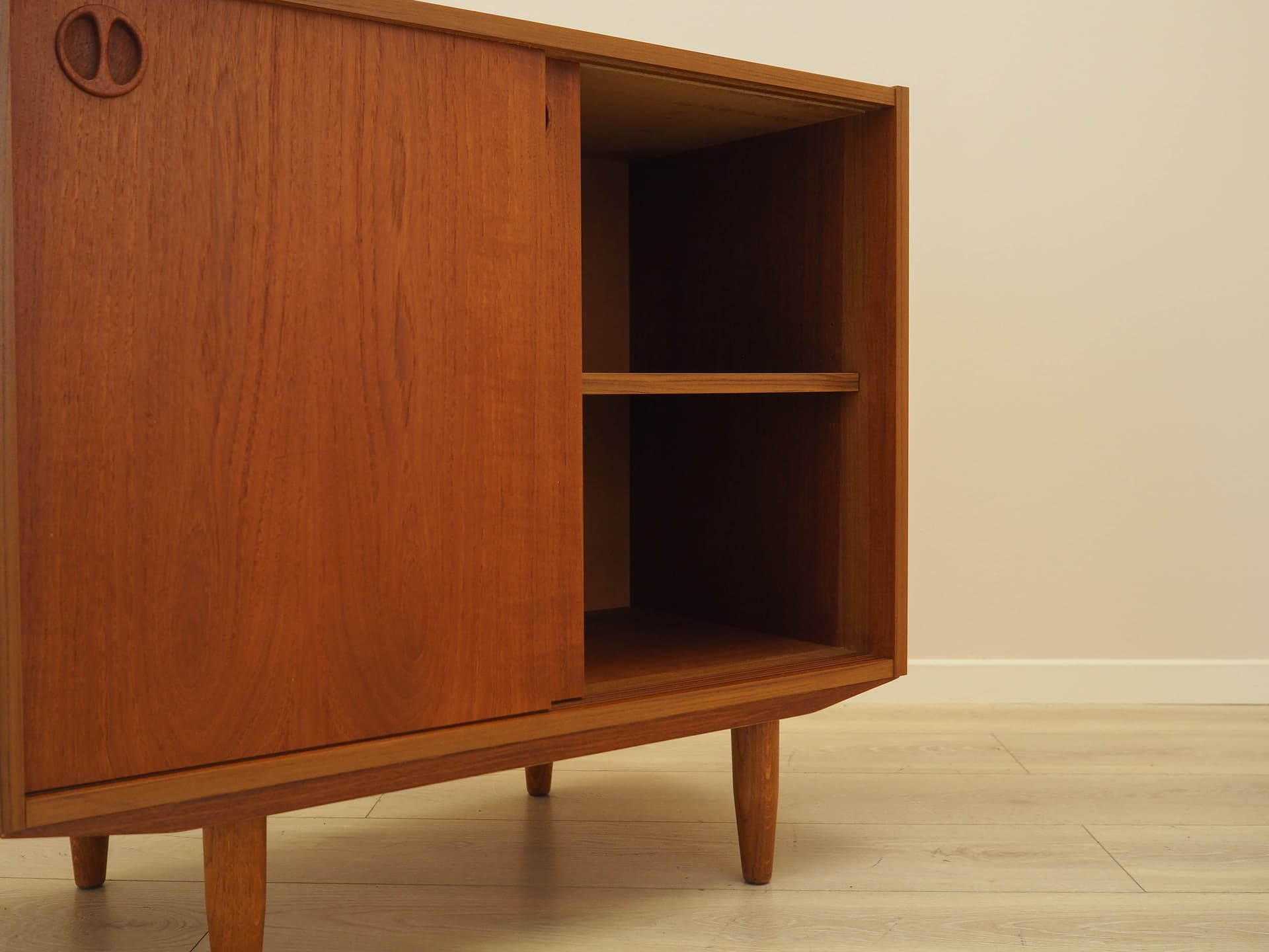 Cabinet, brown teak, Denmark, 1970s. - 309121