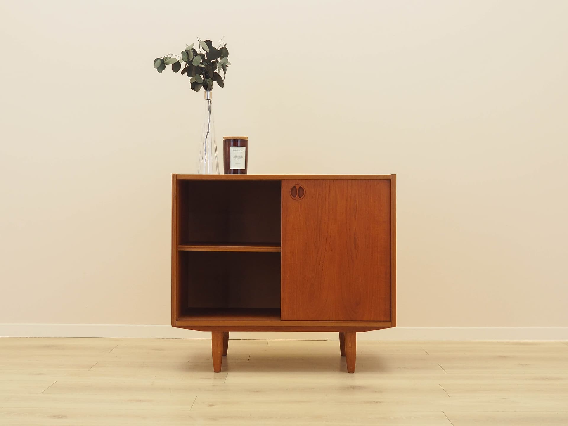 Cabinet, brown teak, Denmark, 1970s. - 309113